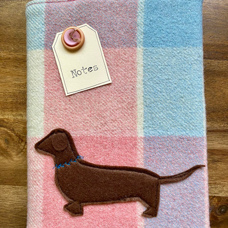 A5 Upcycled Notebook Dachshund - Multi