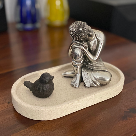 Oval tray | Small | Trinket tray | Catchall tray | Textured decor collection