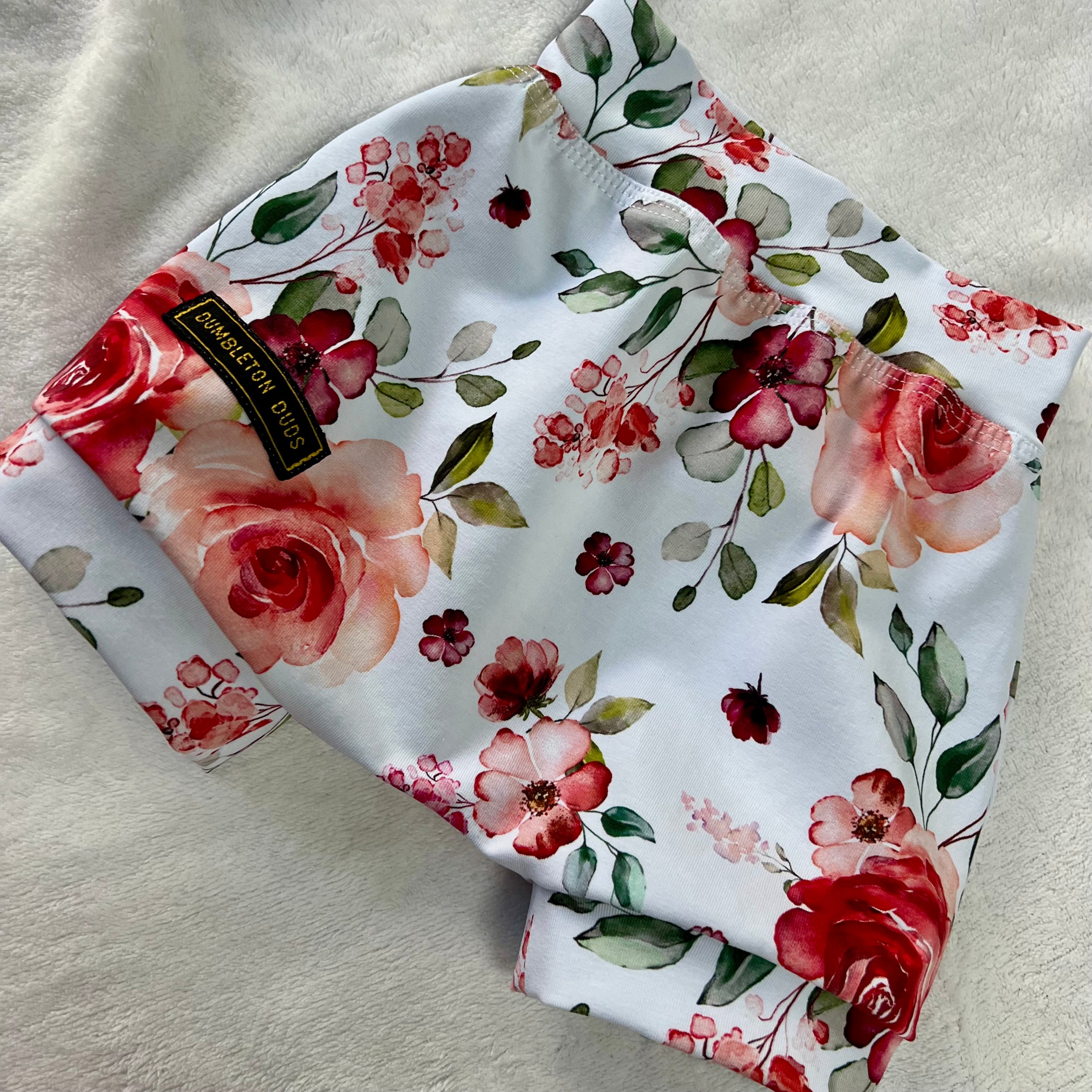 Roses | Sizes 000, 00, 0, 1 | Handmade Baby Pants by Dumbleton Duds | FREE Postage $50+