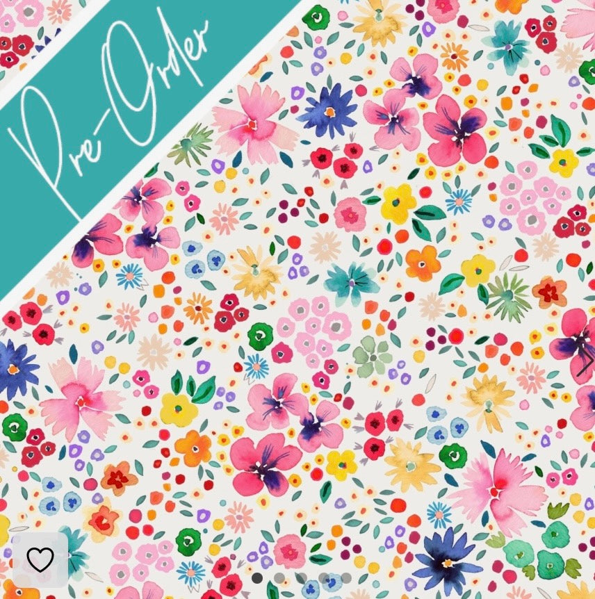 PRE-ORDER Water-resistant wet bags - Spring Party Confetti Ditsy Floral Multicolour (Ninola Design)
