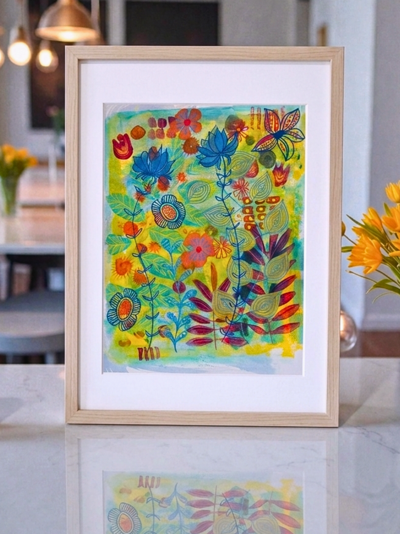 Original Hand Painted Art: Where Wild Things Bloom
