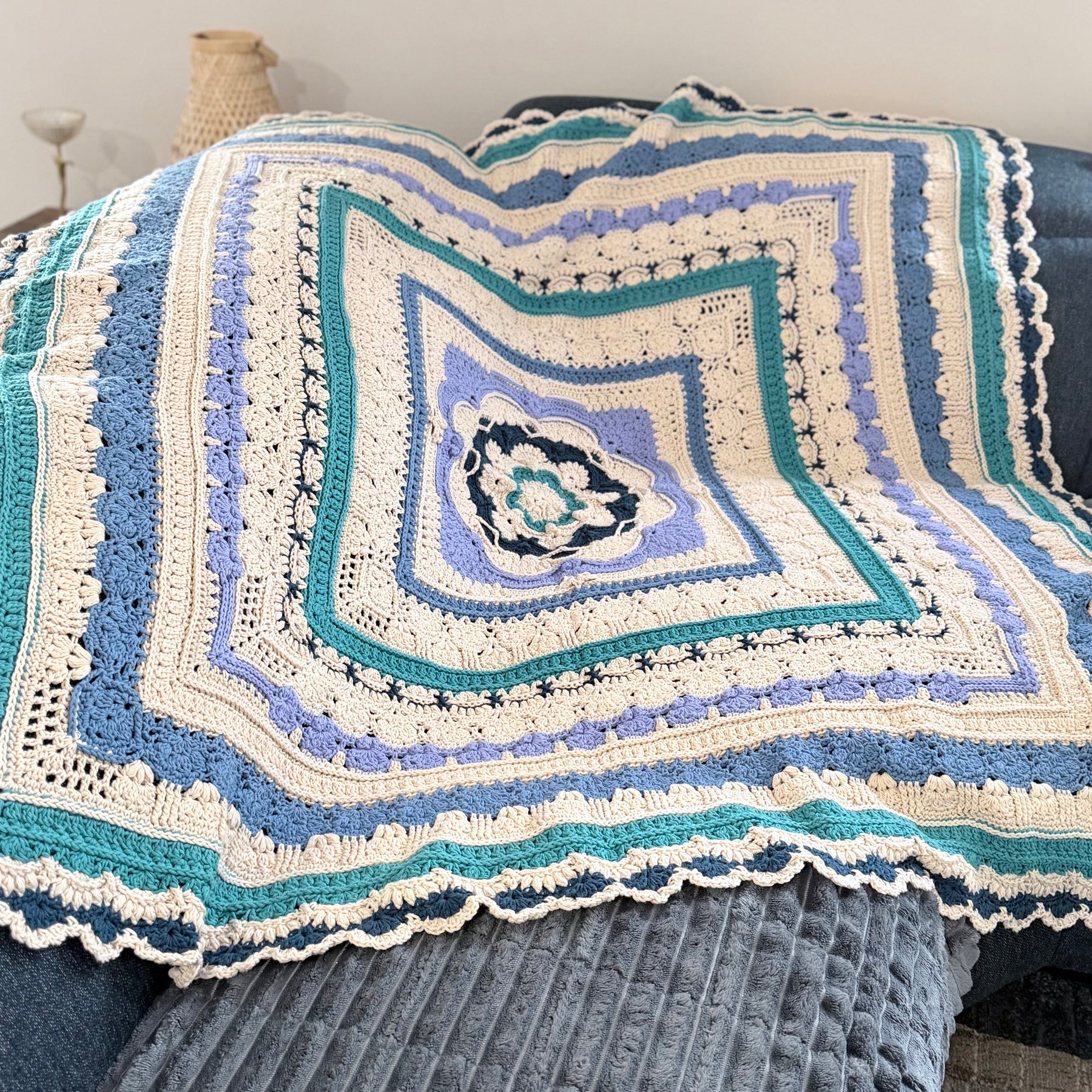 #037- Large Crocheted Blanket