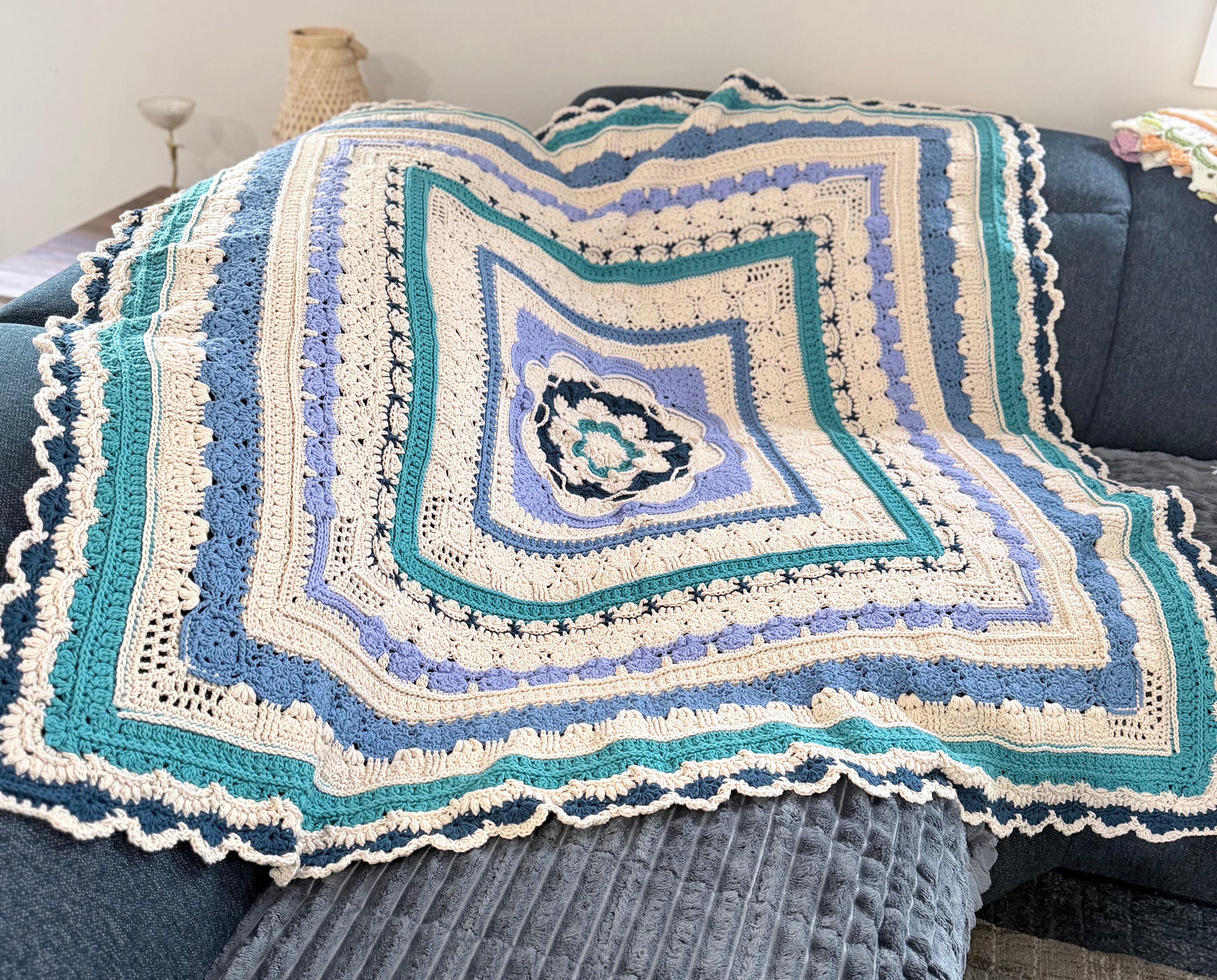 #037- Large Crocheted Blanket