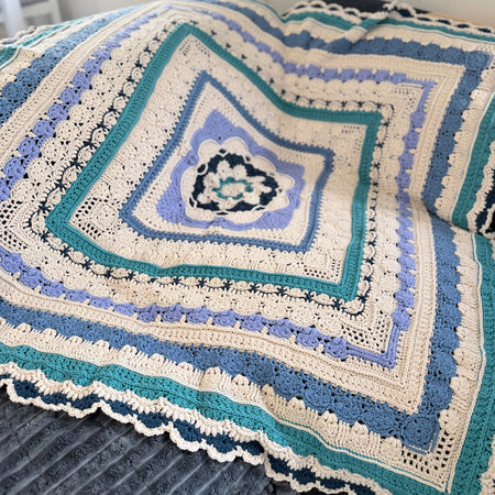 #037- Large Crocheted Blanket