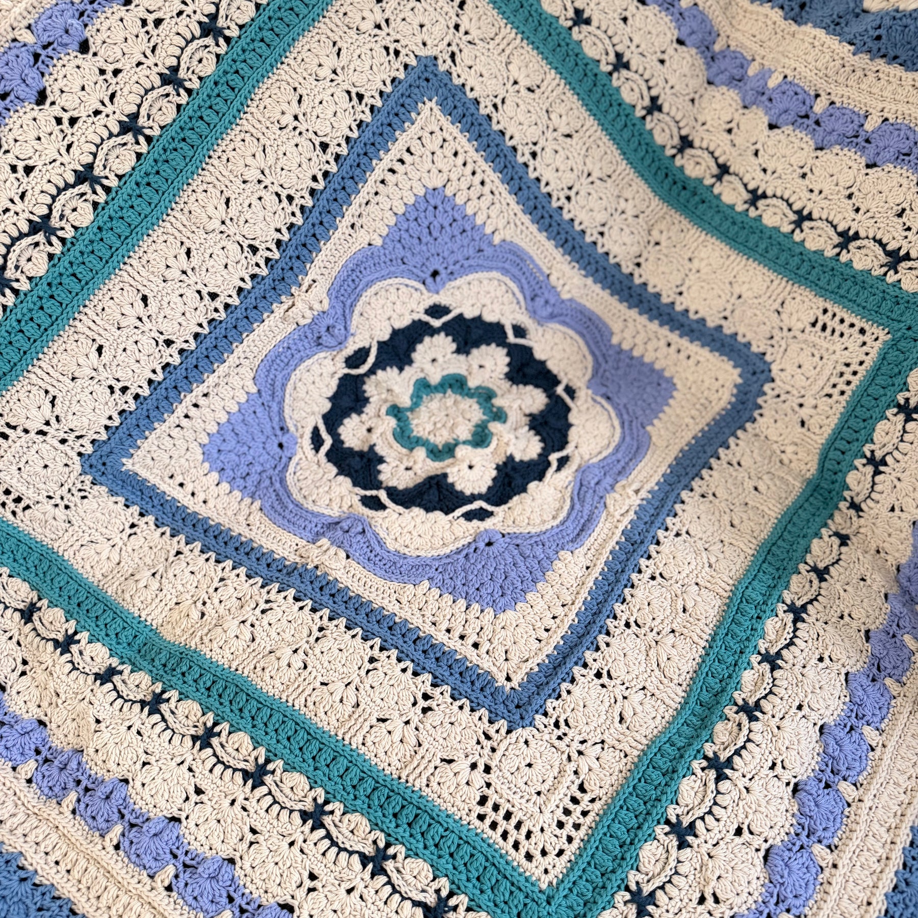 #037- Large Crocheted Blanket