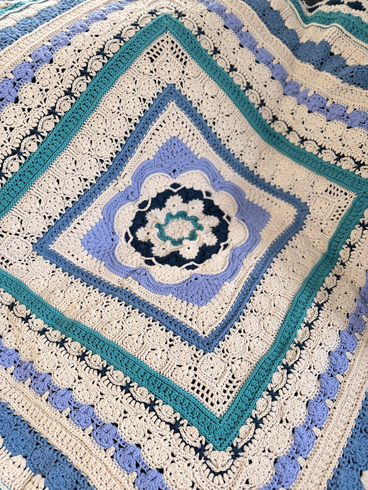 #037- Large Crocheted Blanket
