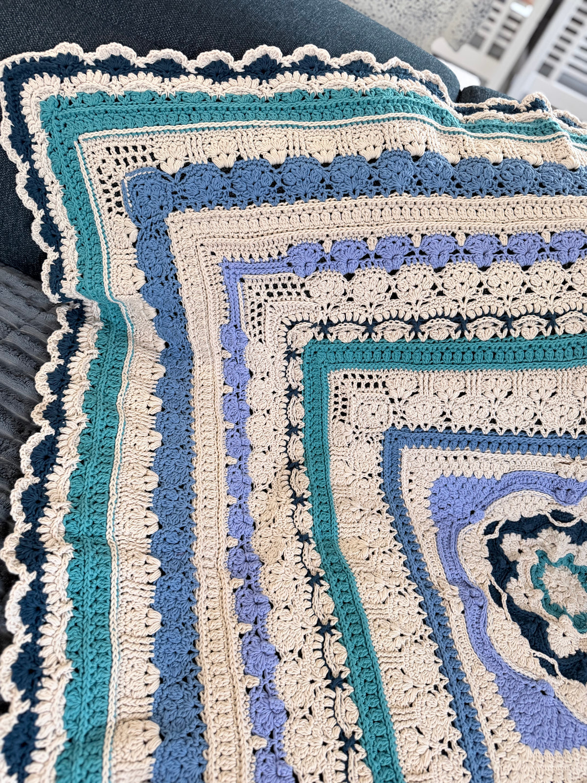 #037- Large Crocheted Blanket
