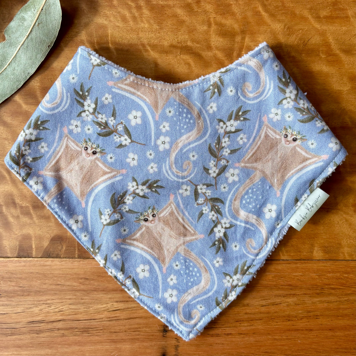 Baby Bib and Burp Cloth Set | Sugar Gliders | Made to order