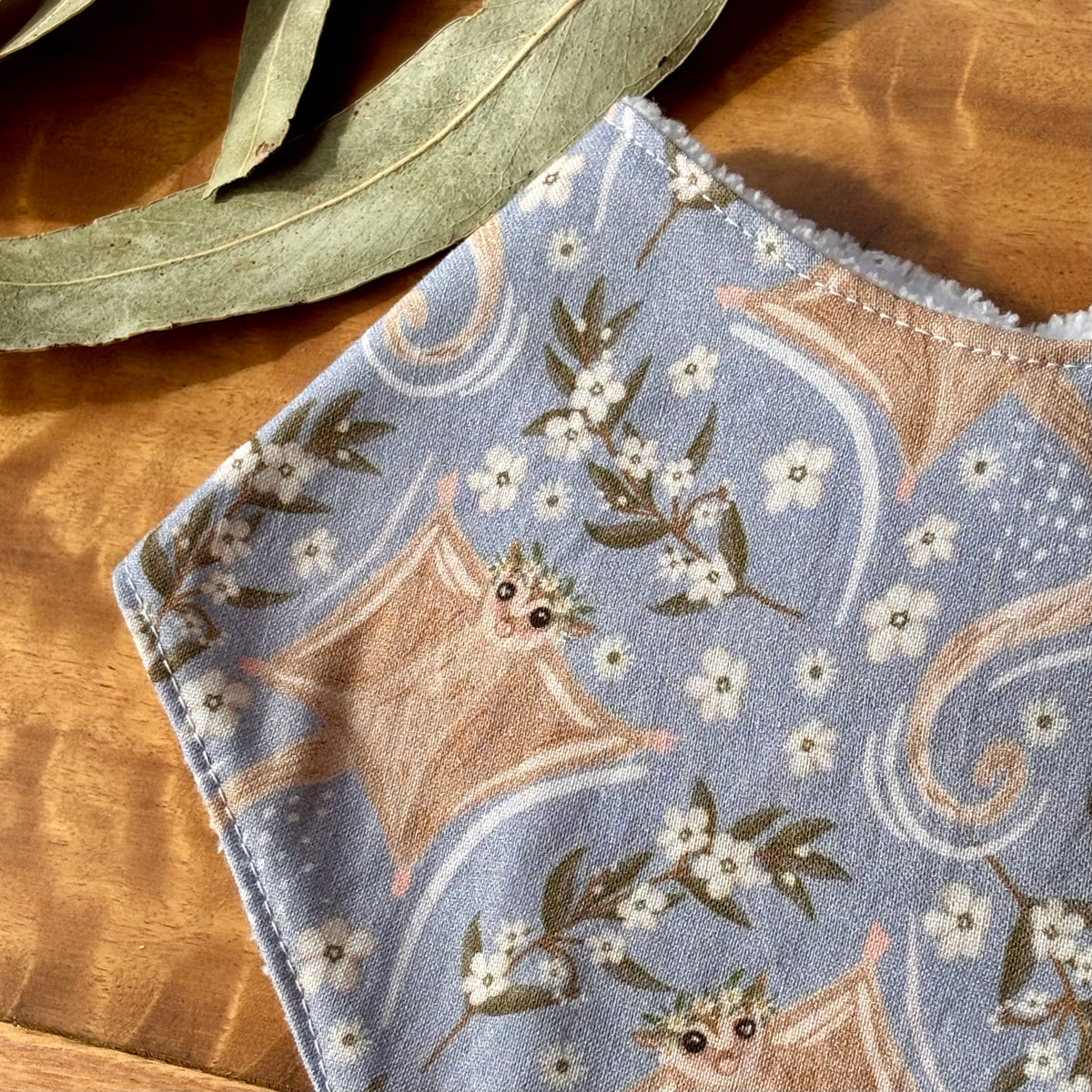 Baby Bib and Burp Cloth Set | Sugar Gliders | Made to order