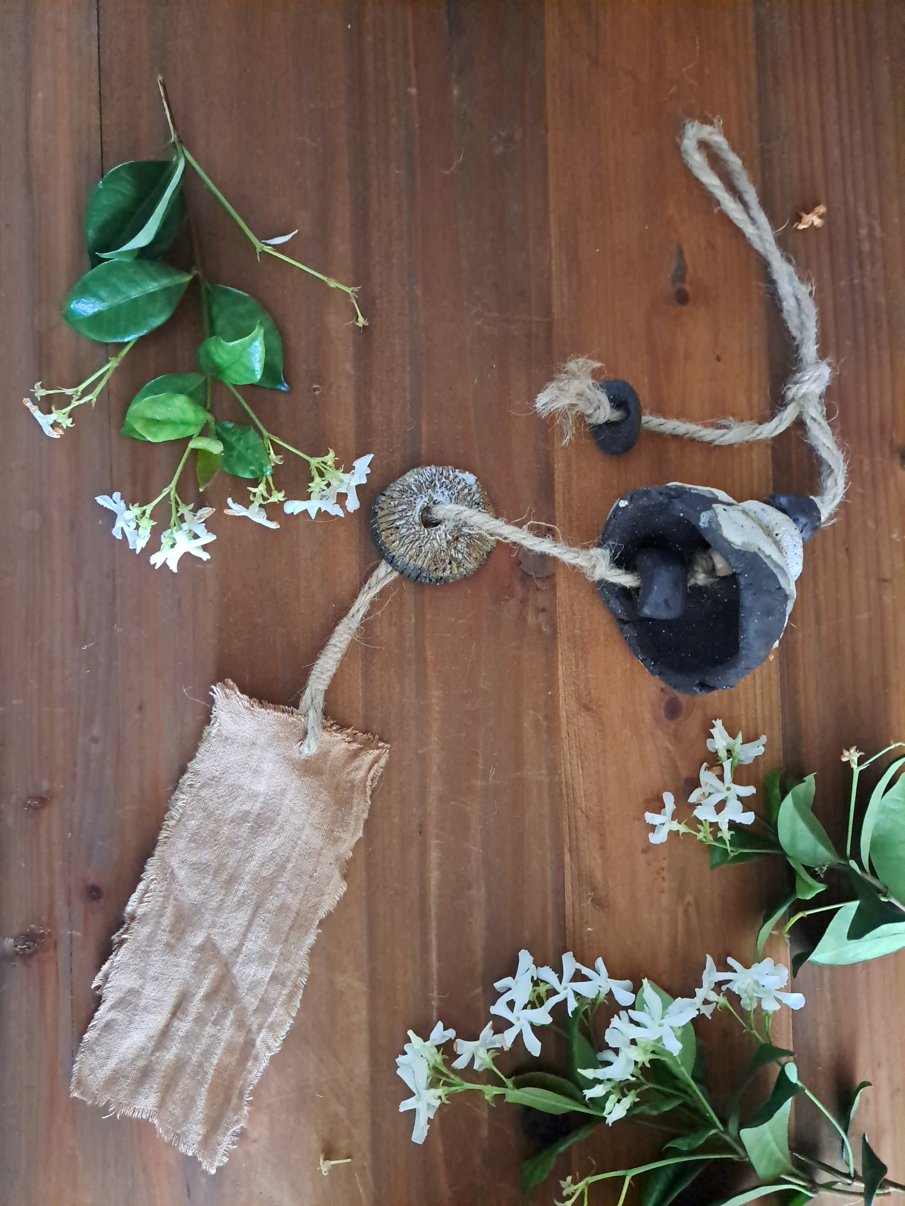 Contemporary Ceramic Wall Hanging - Bells, Chimes, Beads