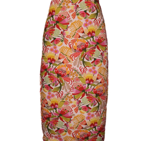 Padded Ironing board cover-Wild Protea on pink