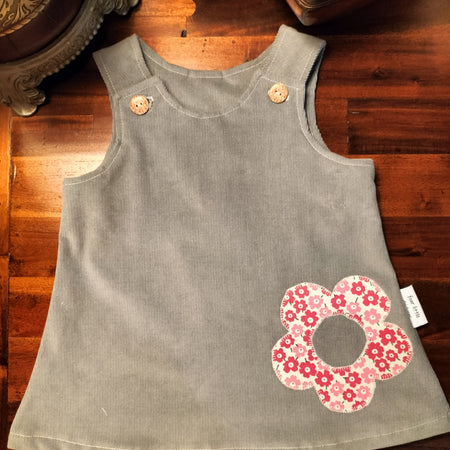 PINWALE CORD PINAFORE