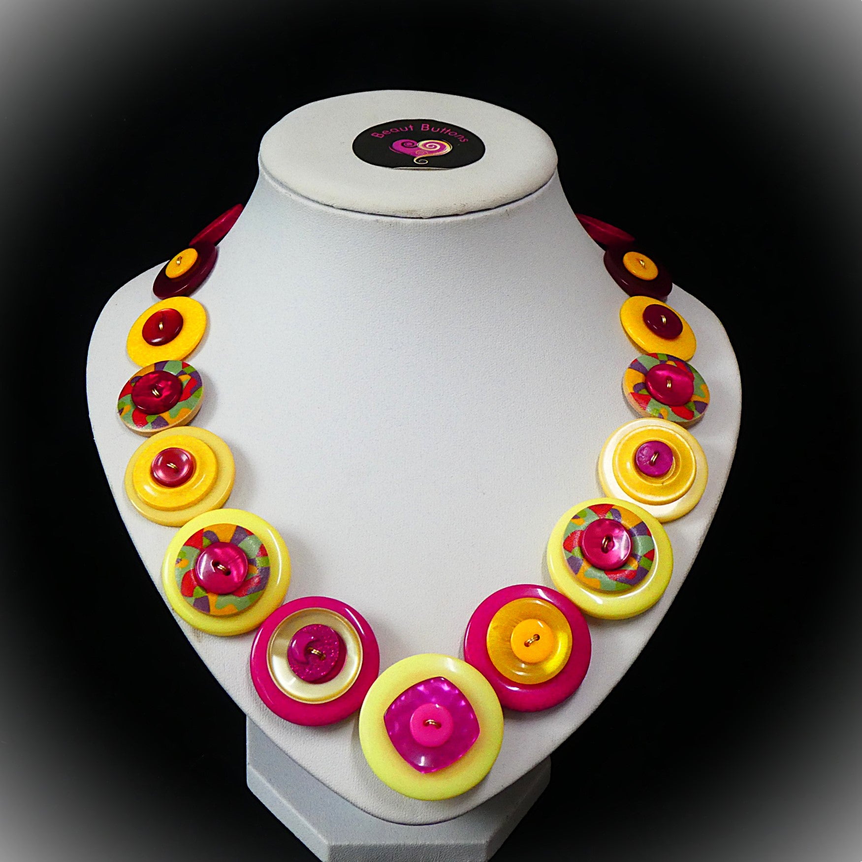 Button necklace - Confetti