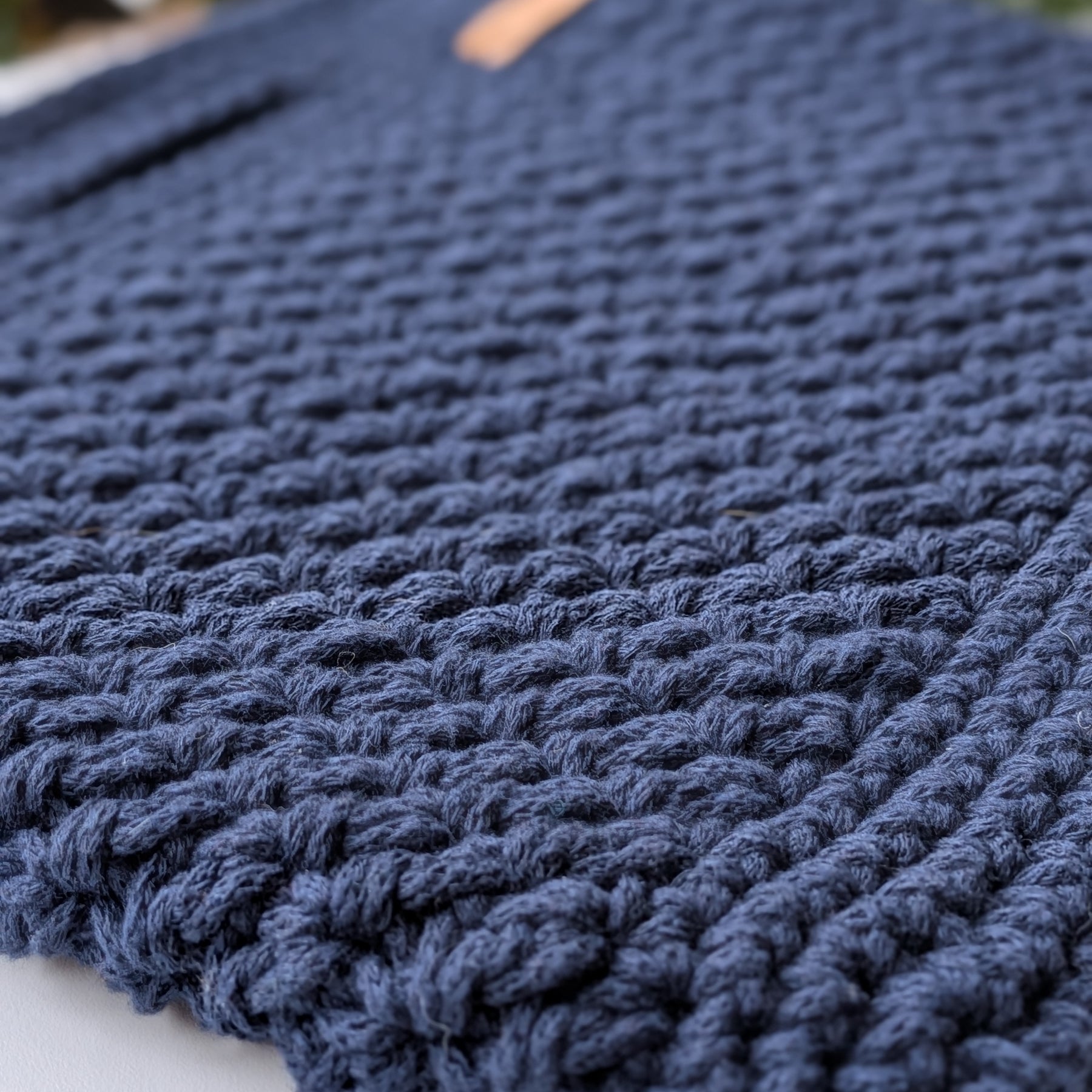 The Yarra Bag, Handmade Crochet Everyday Handbag in Navy