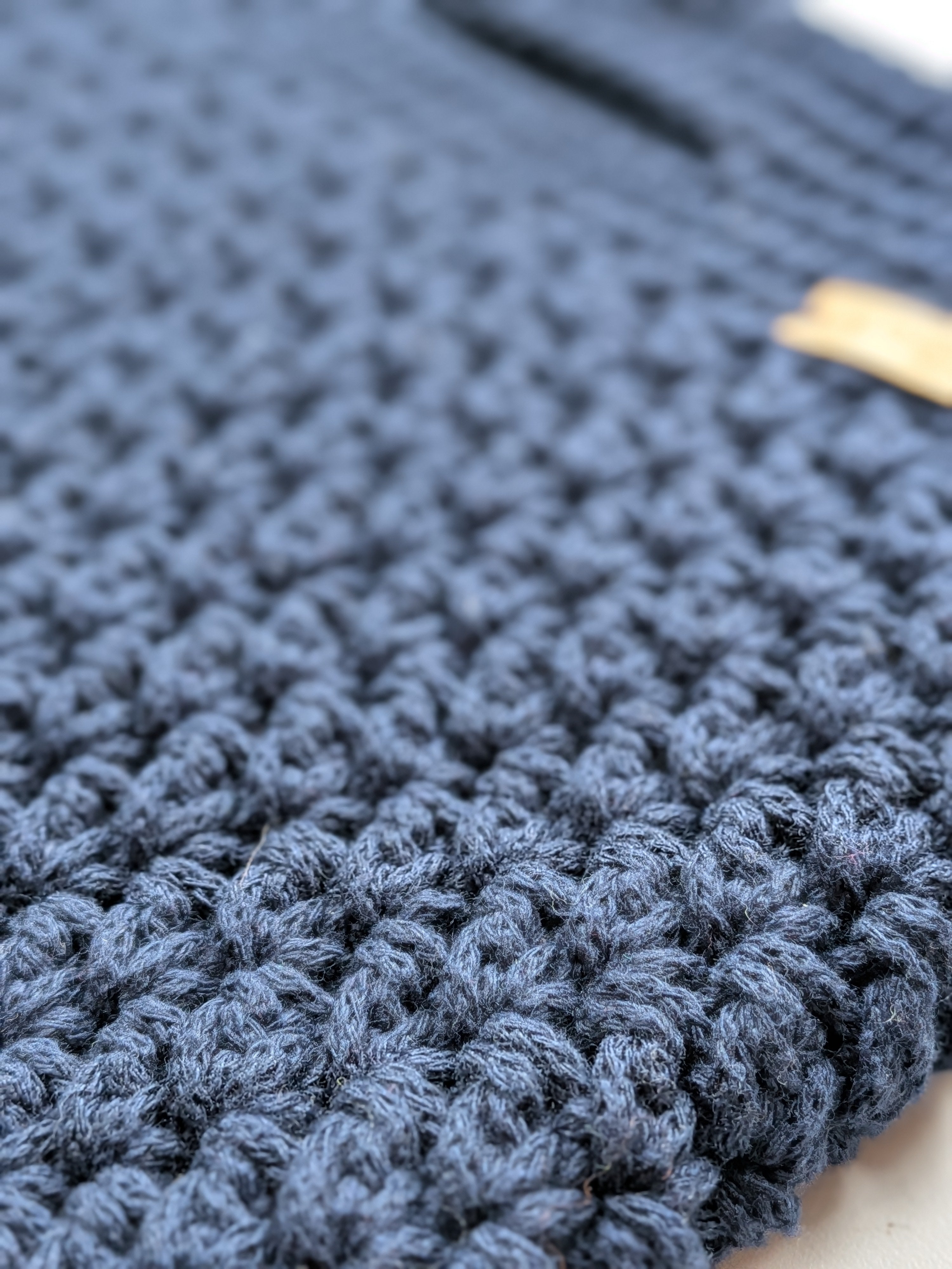 The Yarra Bag, Handmade Crochet Everyday Handbag in Navy