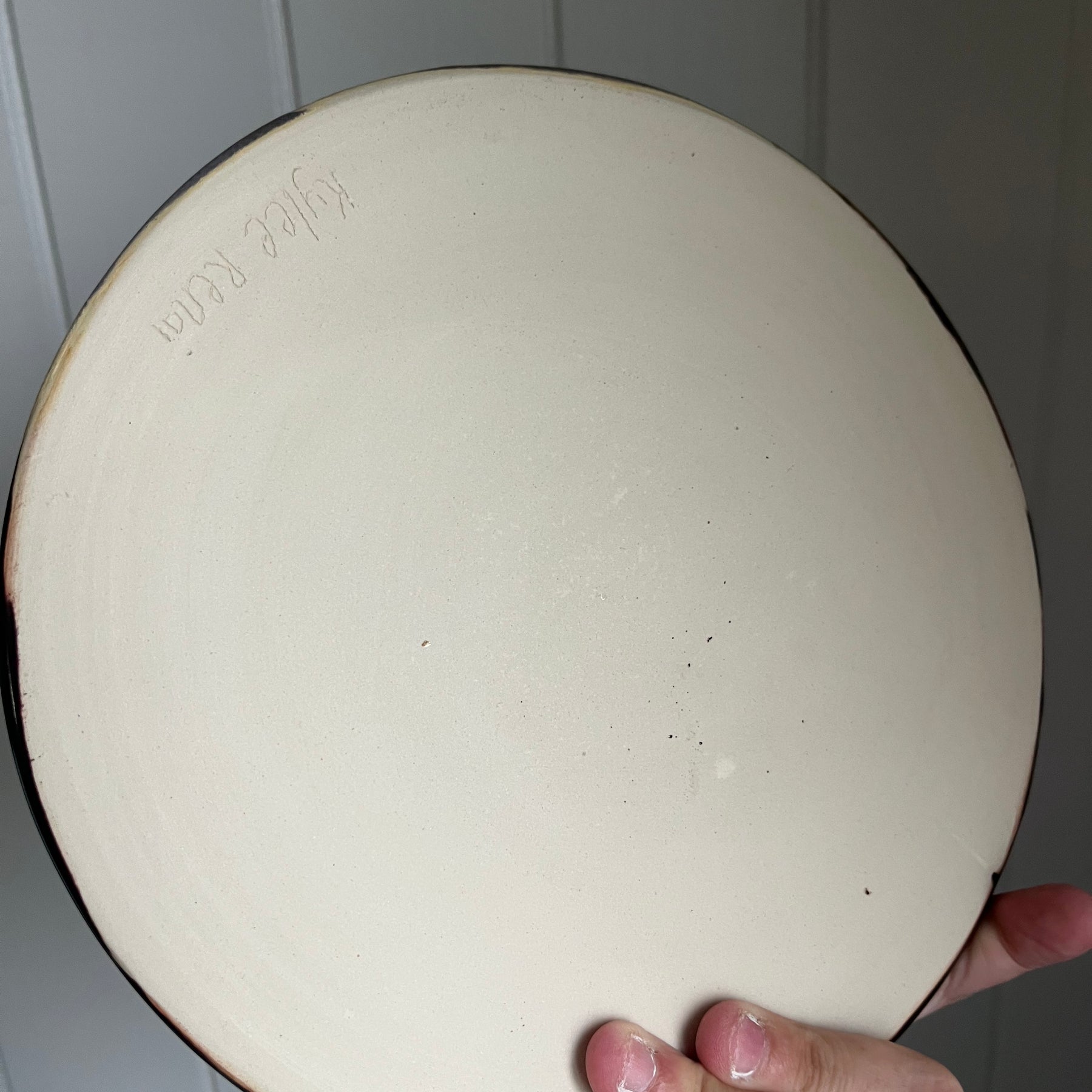 Ceramic Plate - Temoku Gold & Turquoise