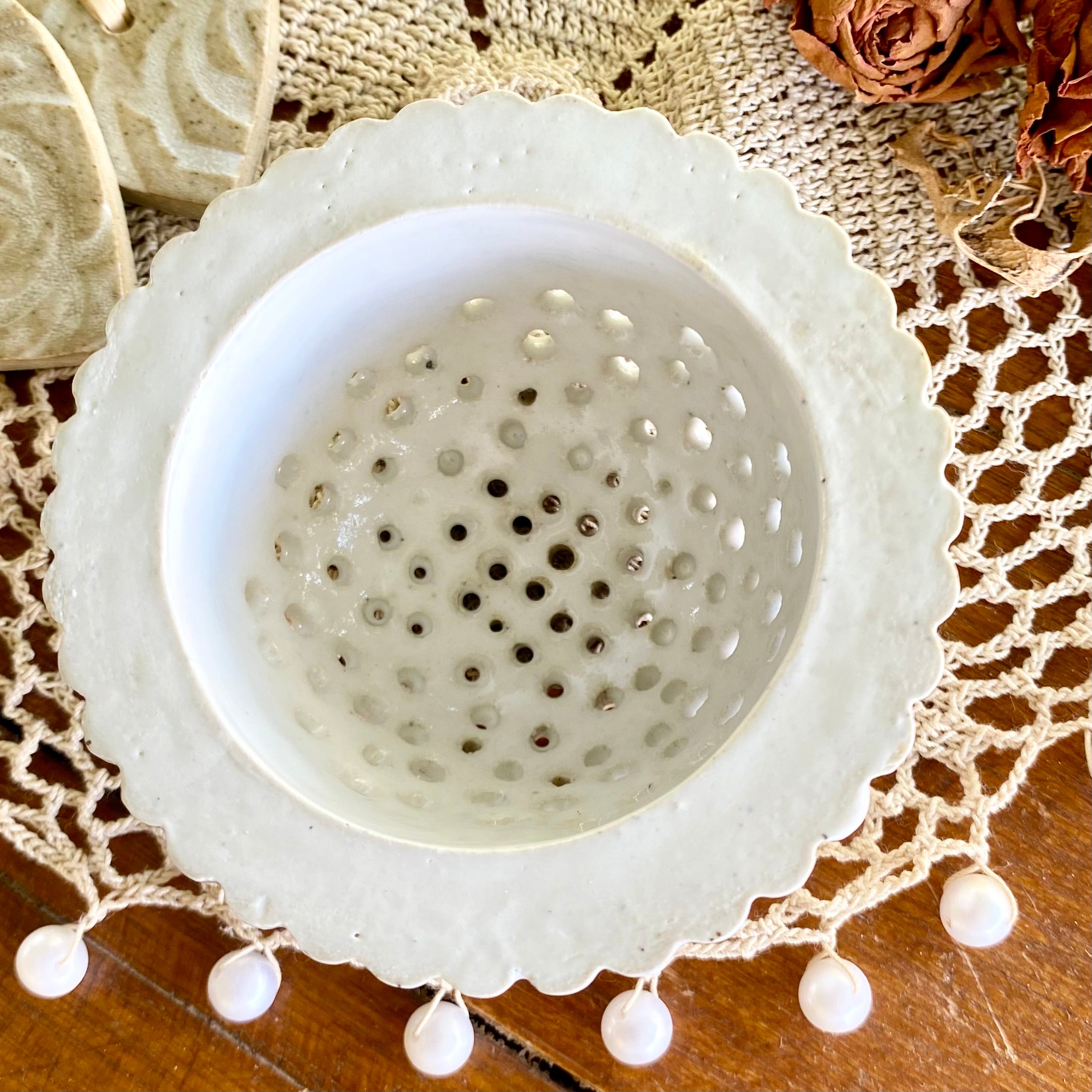 Ceramic Loose Leaf Tea Infuser|Strainer|Handmade Pottery