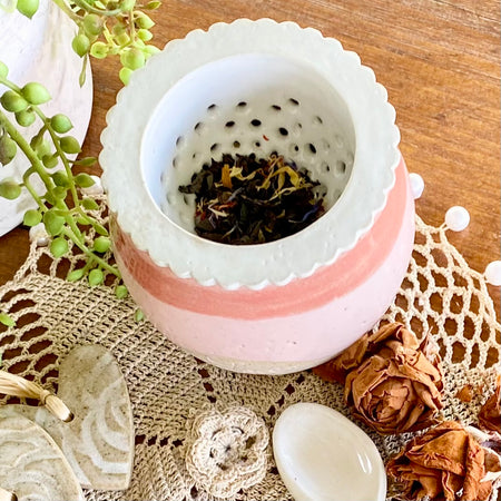 Ceramic Loose Leaf Tea Infuser|Strainer|Handmade Pottery