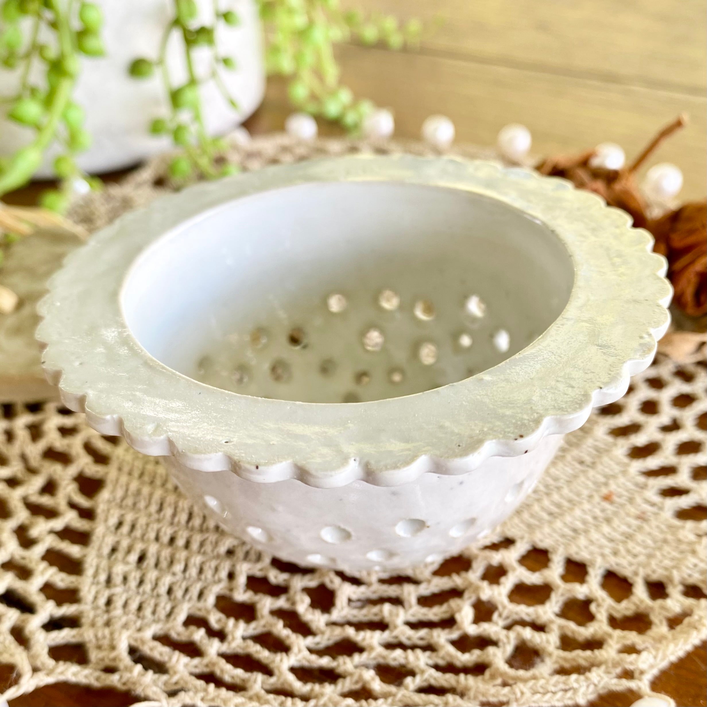 Ceramic Loose Leaf Tea Infuser|Strainer|Handmade Pottery