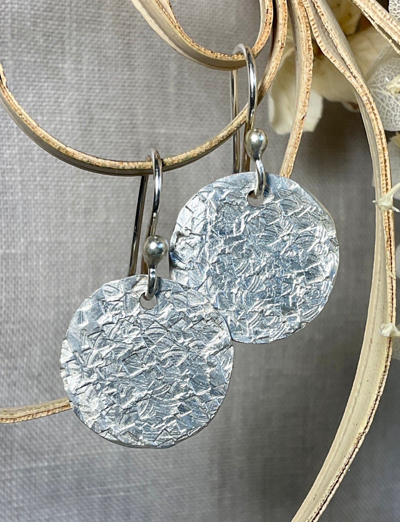 Argentium silver earrings. Handmade