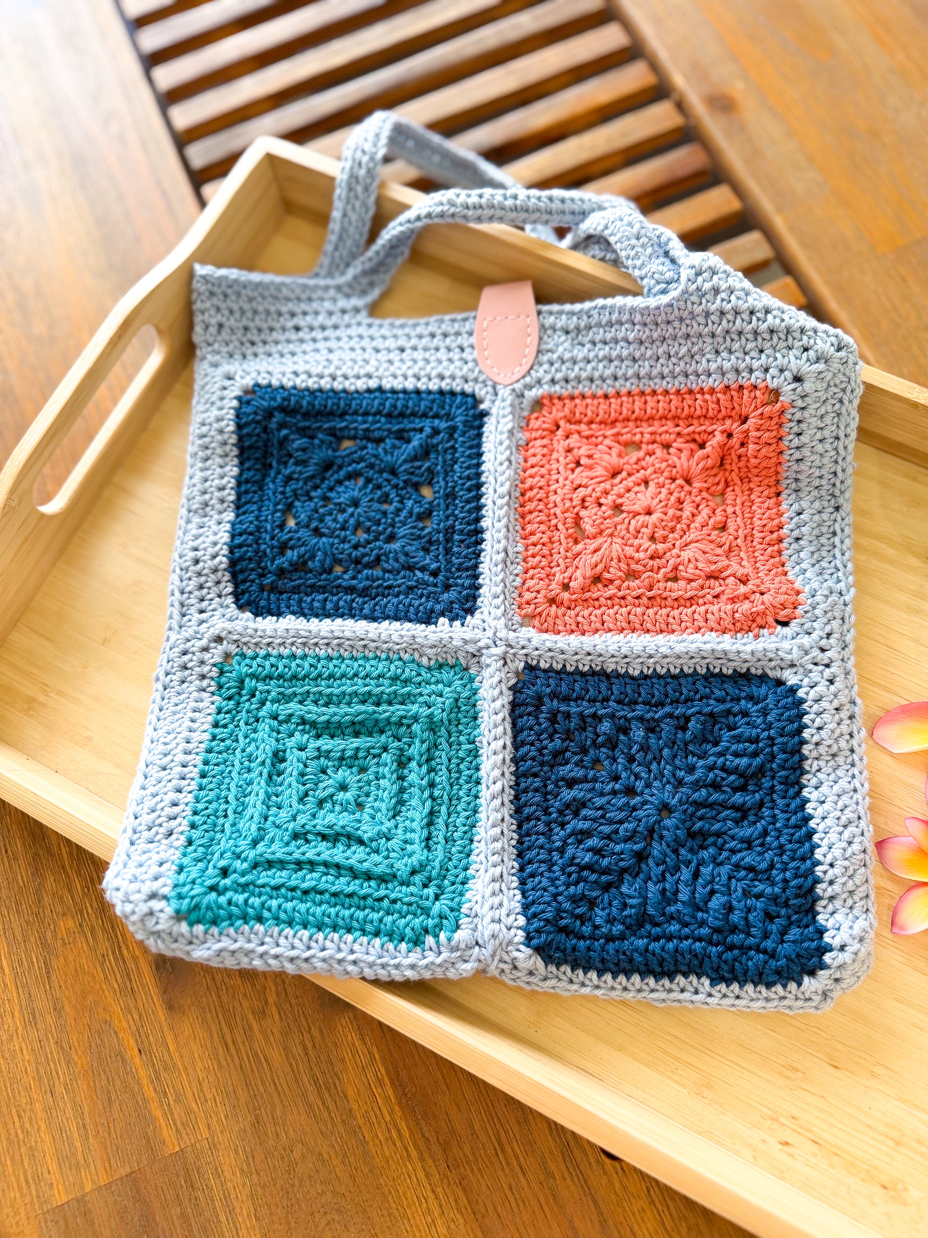 #105 Four Blocks Tote Bag Fully Lined