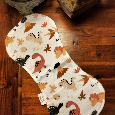DINOSAUR BURP CLOTH WITH STONE TOWELLING