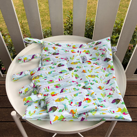 READY MADE Water-resistant wet bags - Fish Tropical (Annette Winter)