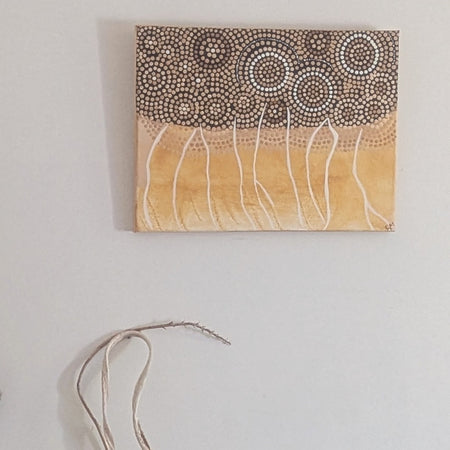 Burrawa - Above . Ochre Sandstone Pigment & Acrylic - Signed Original Painting