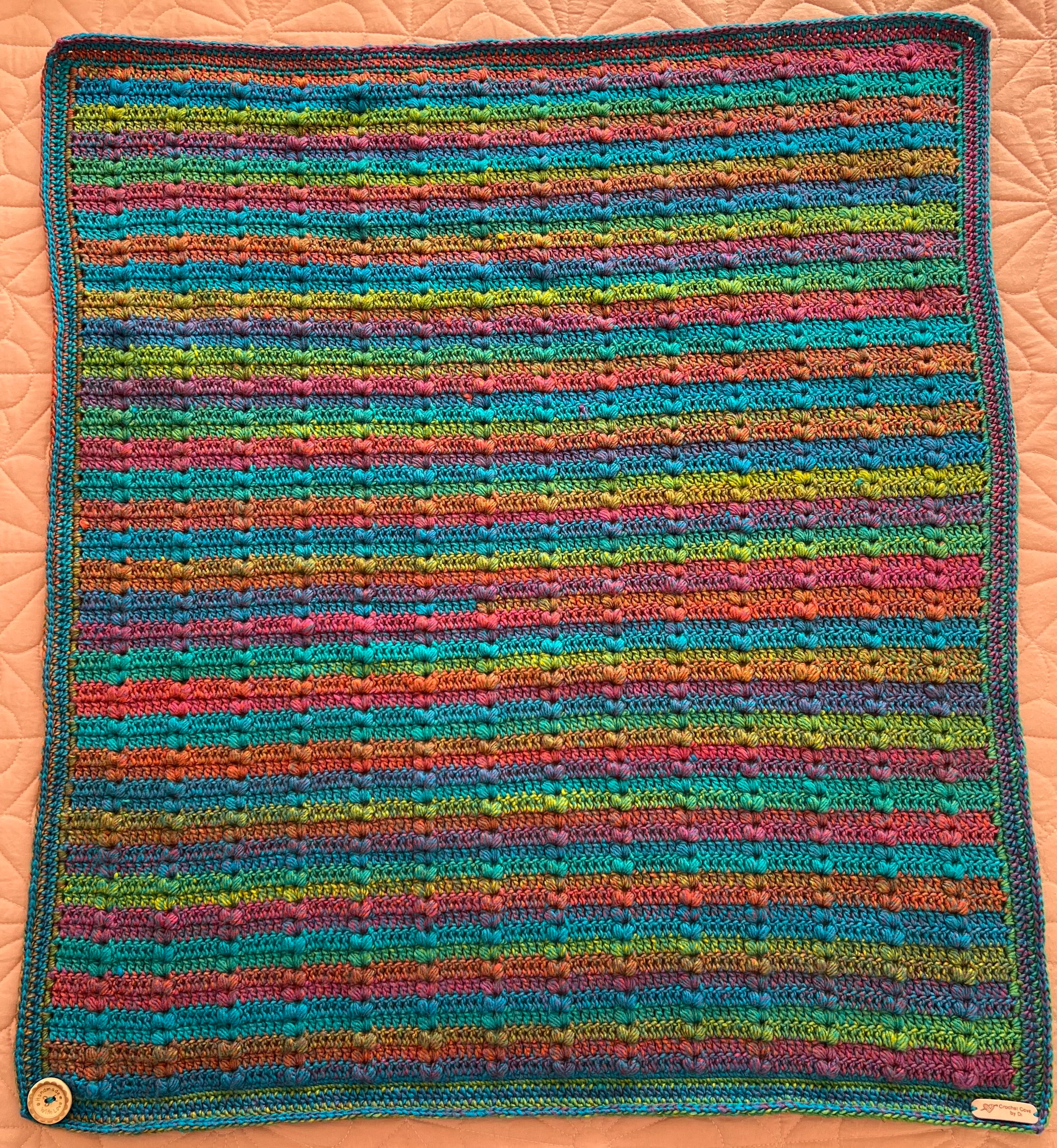 Crochet Rainbow Sherbet Blanket