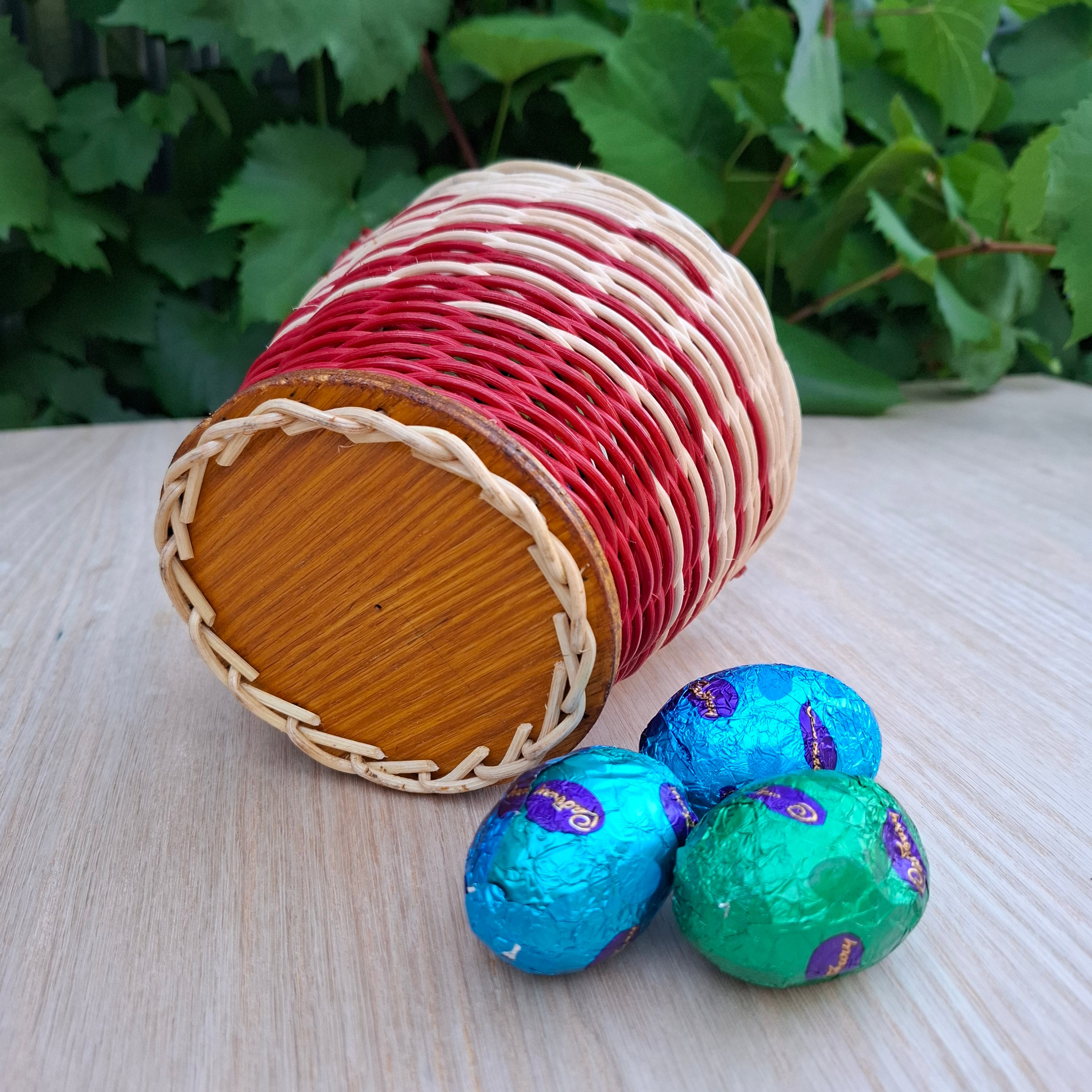 Handwoven Wicker Basket for Child's Easter Eggs.