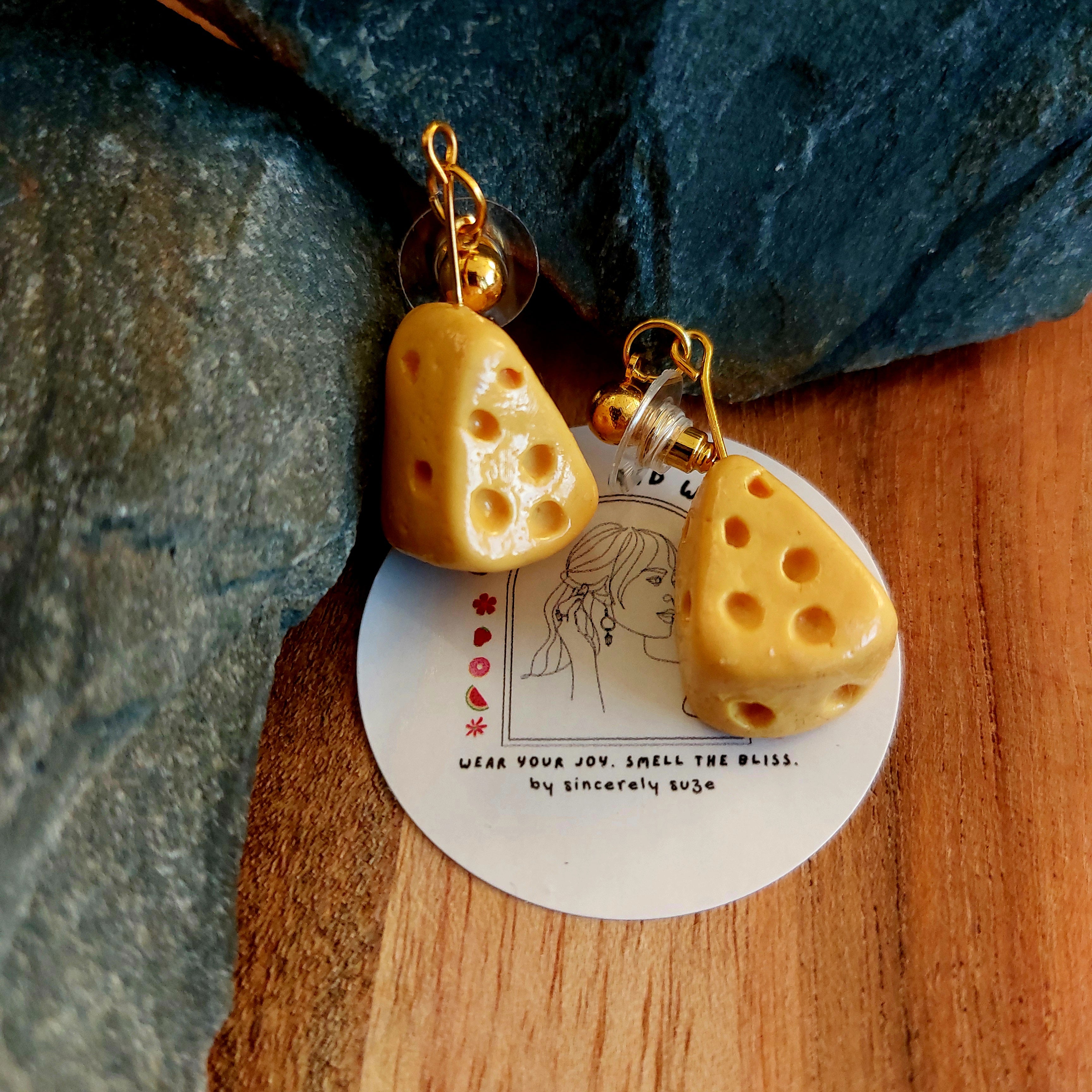 Cheese Earrings | Food Inspired Statement Earrings