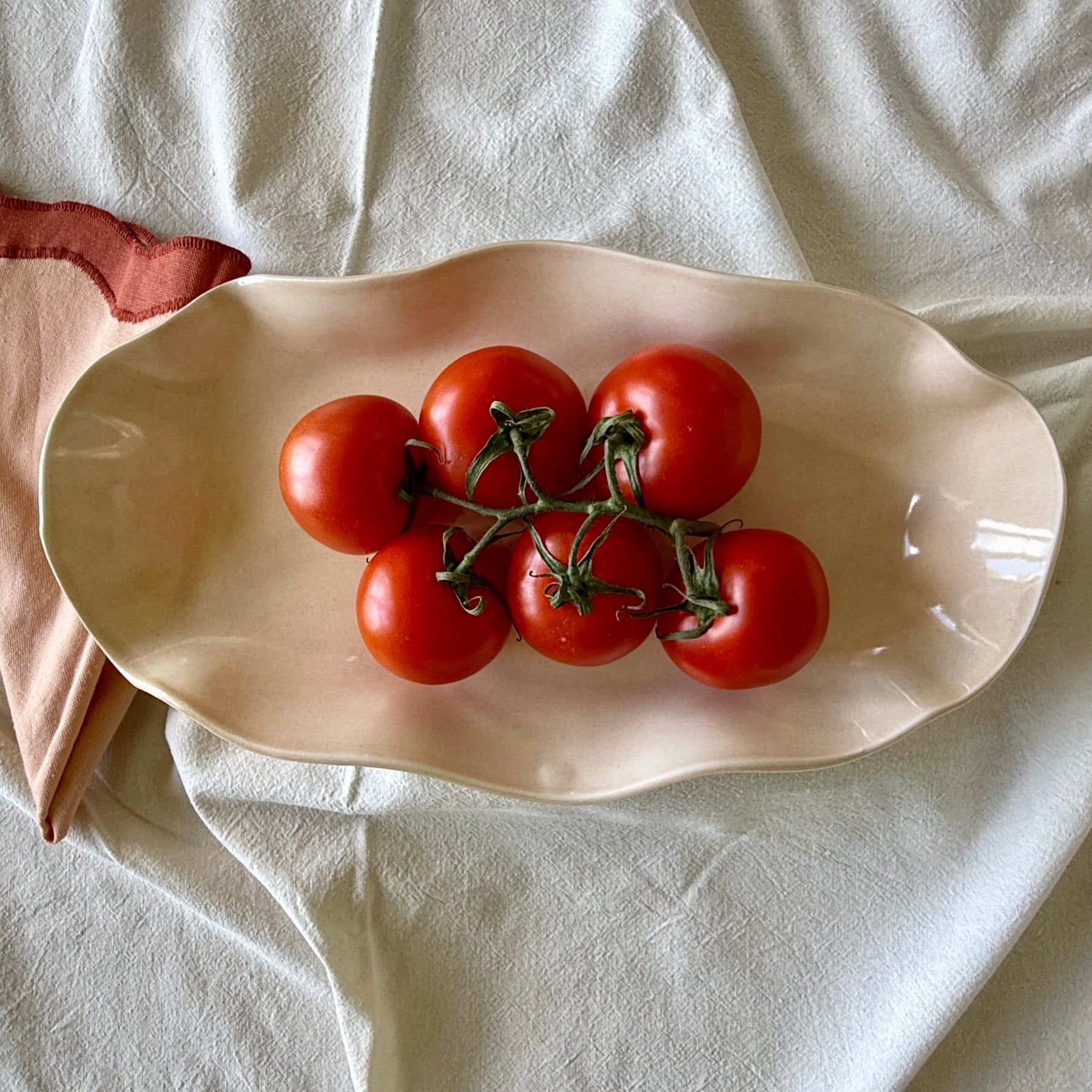 Lumen | Porcelain Ruffle Bowl | Handmade Pottery