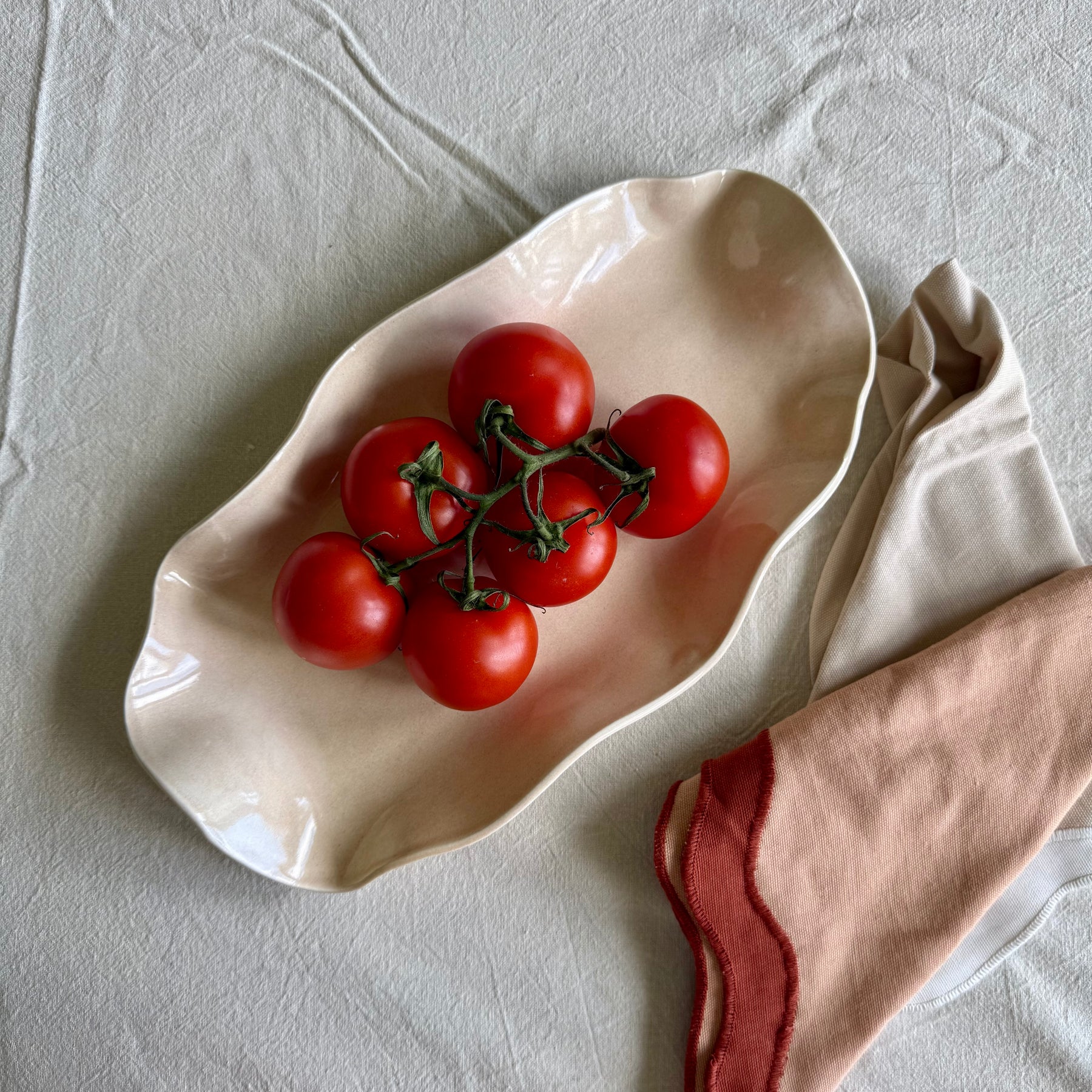 Lumen | Porcelain Ruffle Bowl | Handmade Pottery