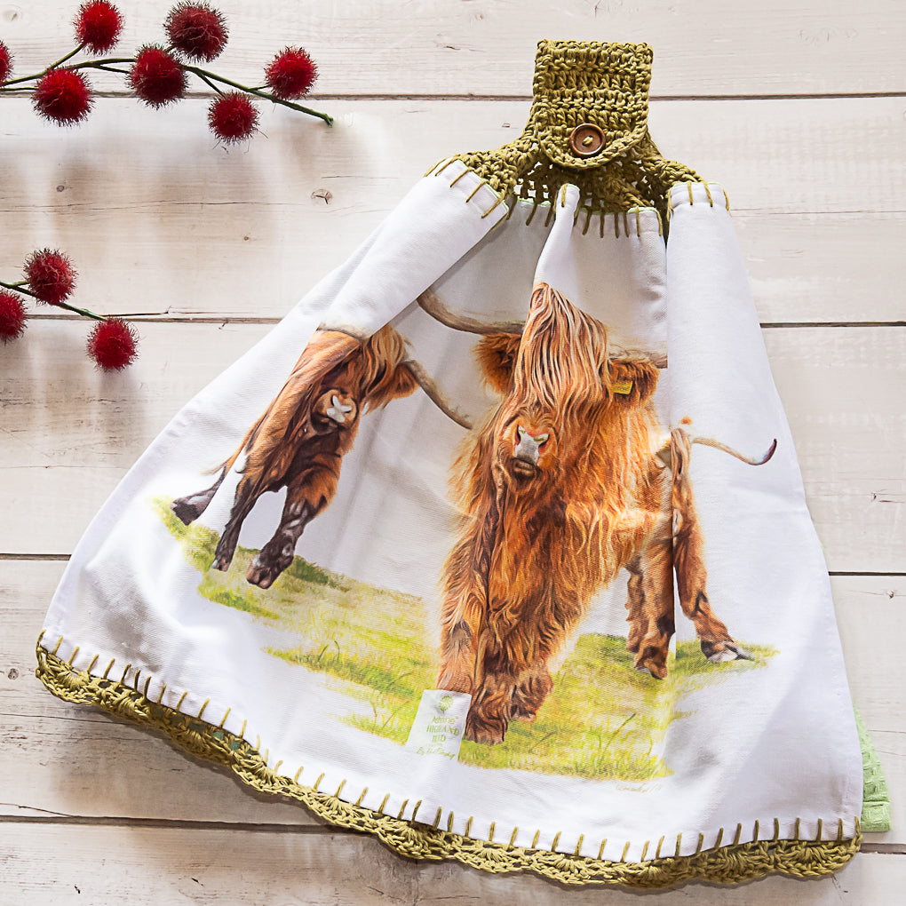 Country Life - Hanging Tea Towels / Hand Towels - Double Thickness