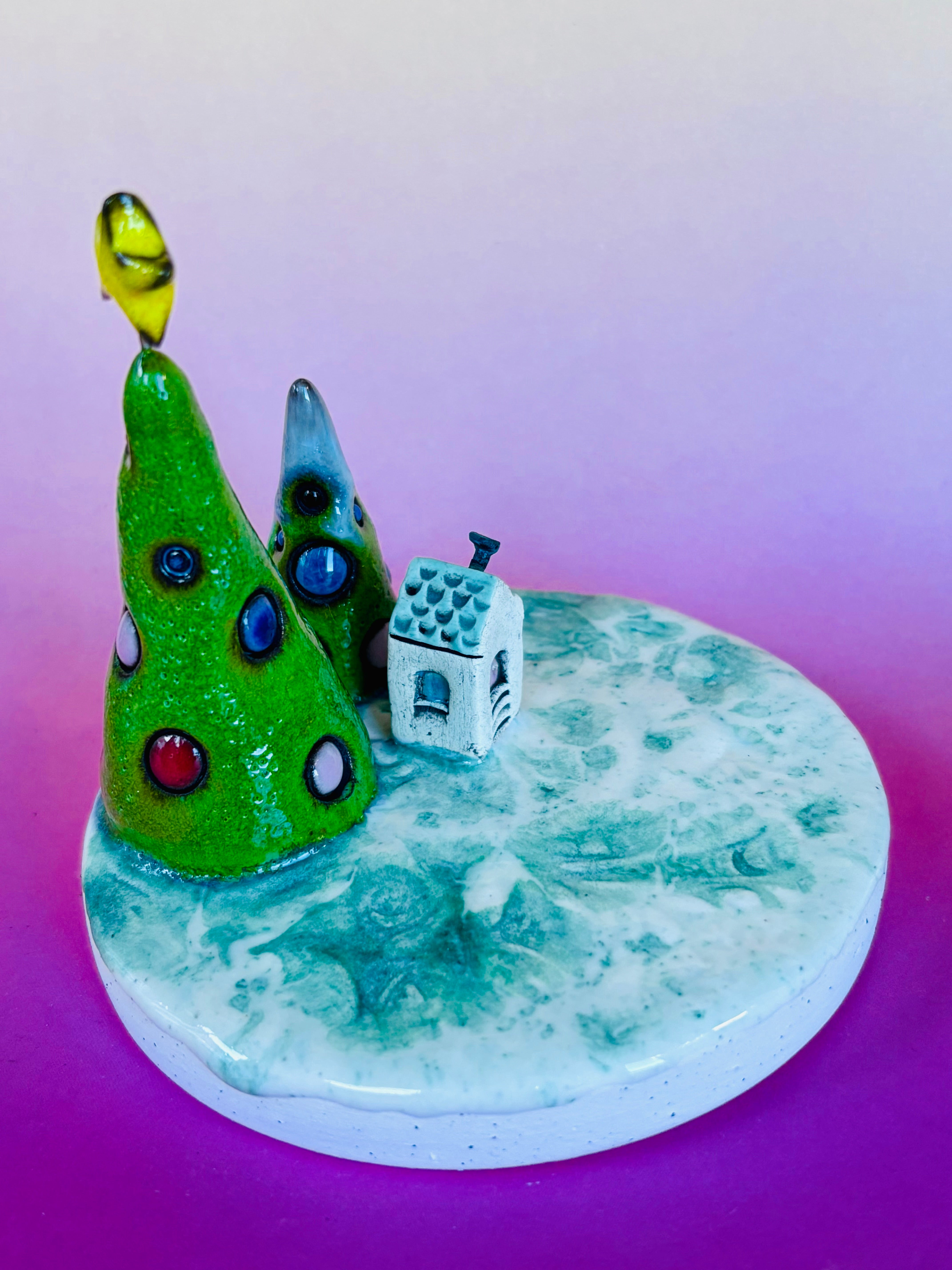 Handmade Earthenware Ceramic Christmas Tealight Holder 3