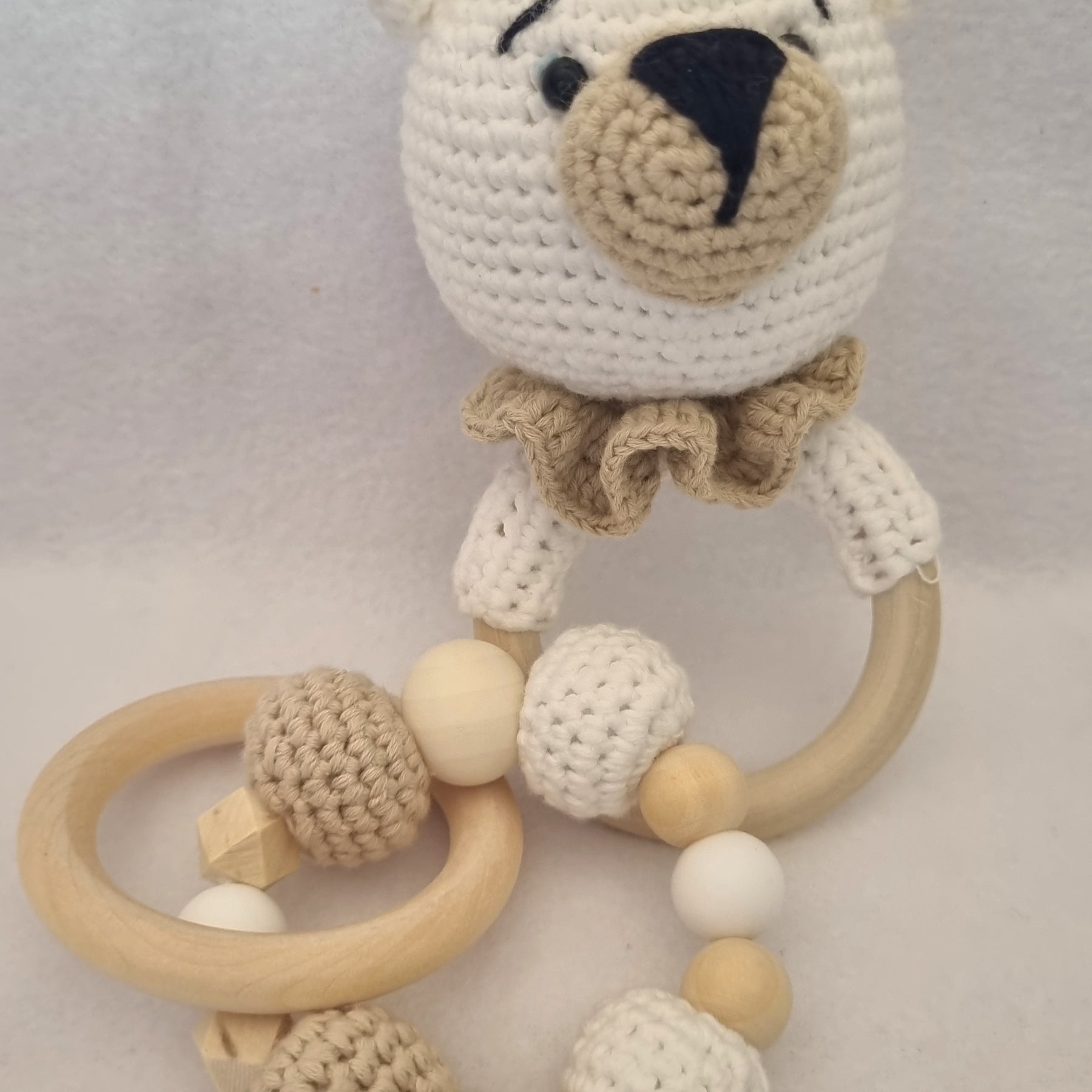 Handmade – Rattle & Sensory Bracelet toy – 5 designs – 100% Organic Cotton - BB06