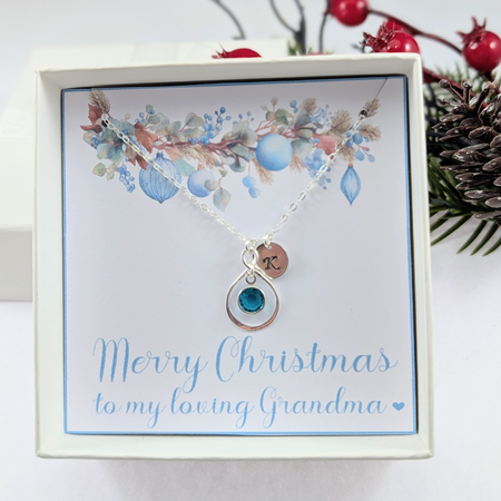 Christmas Jewellery for Grandma,Personalised Grandma Necklace