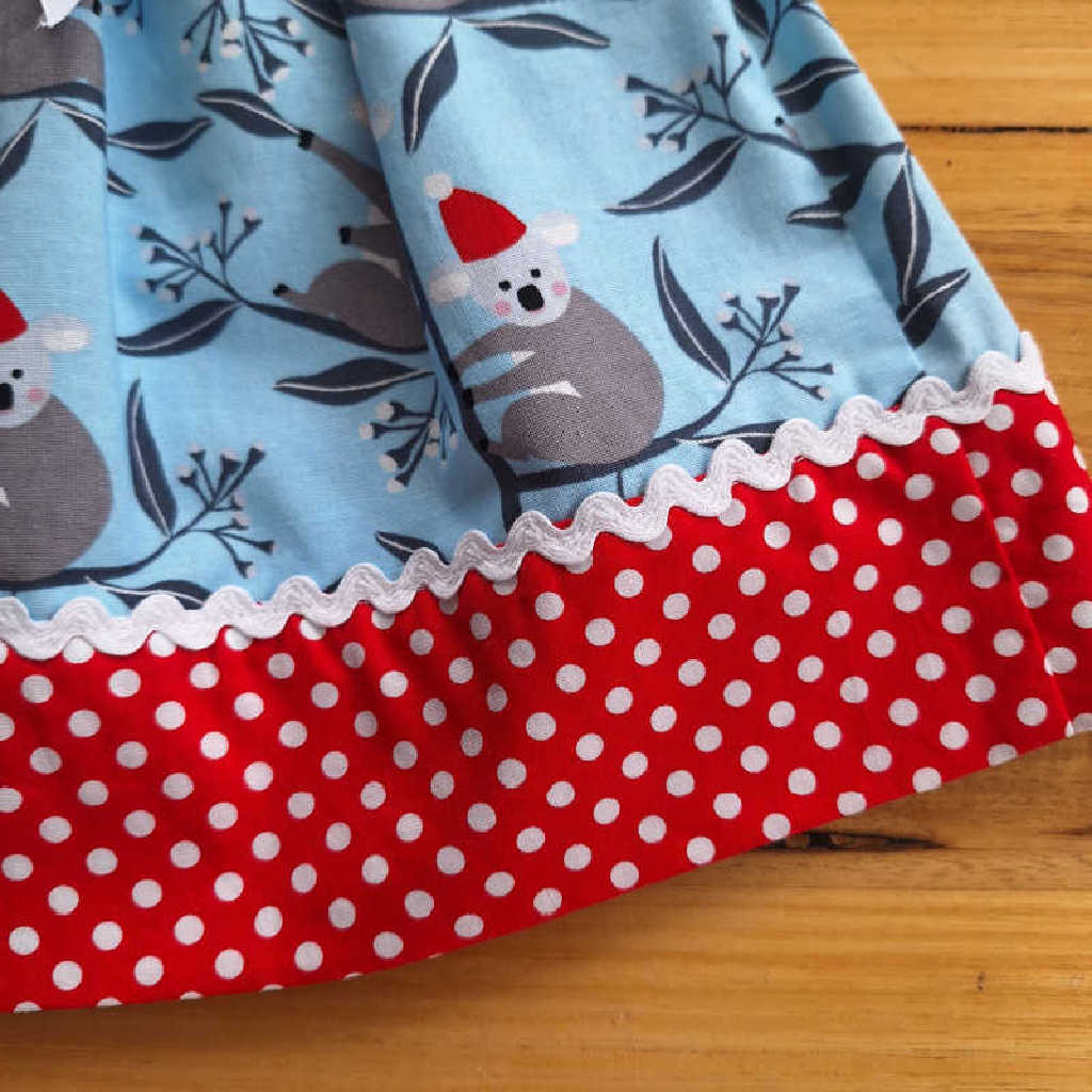 Handmade Christmas Koala Theme Skirt | Size 2