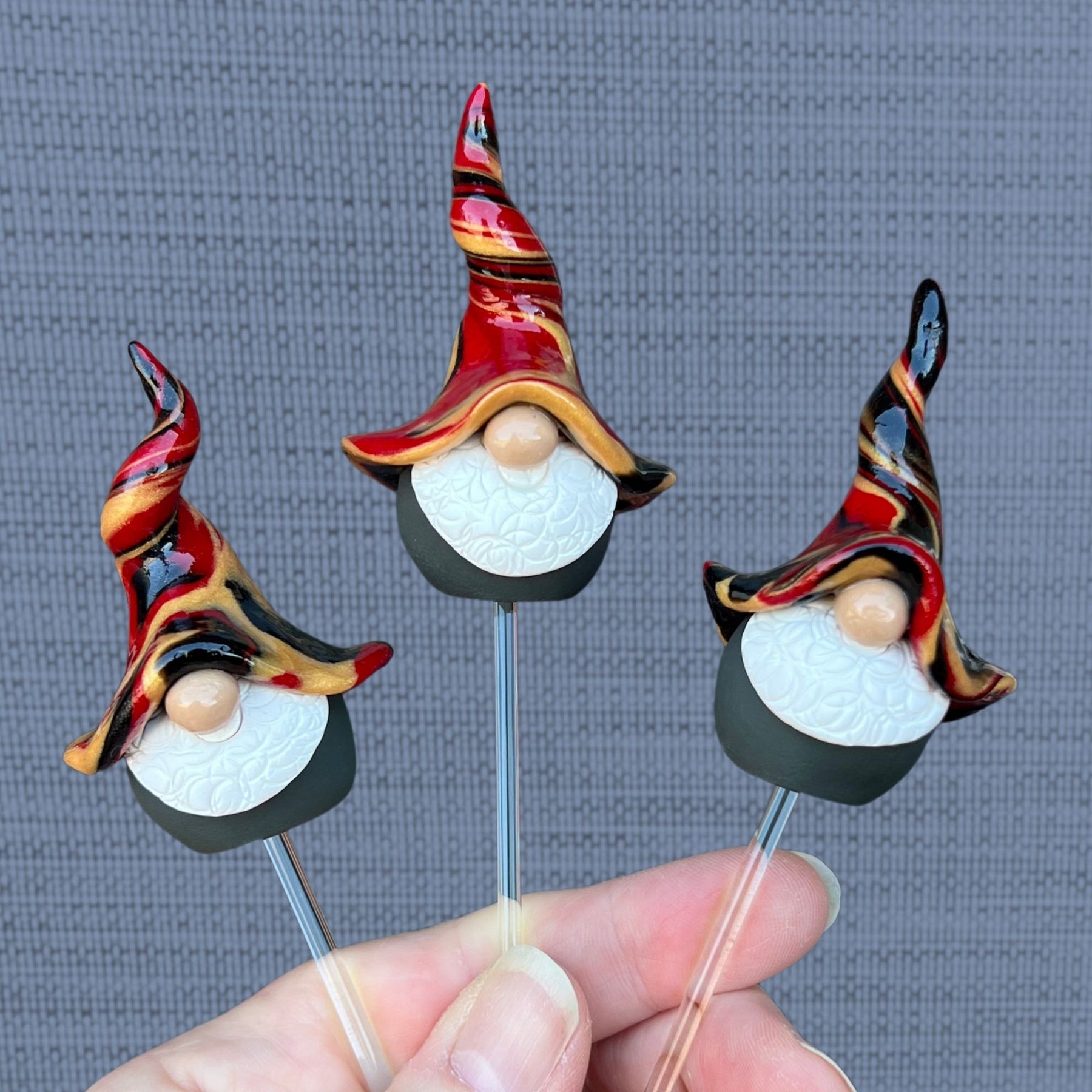 Whimsical gnome trio - Dapple, Mumphy & Flib