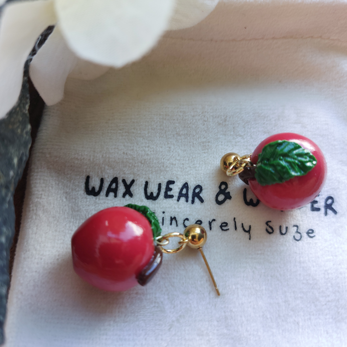 Apple Earrings | Food Inspired Statement Earrings