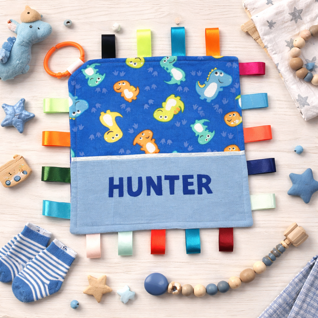 Babies Personalised Taggy Security Blanket / Comforter Toy - Various Designs -