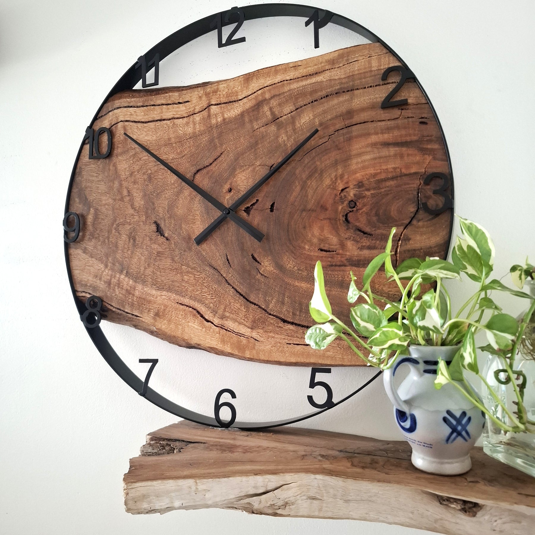 Large Wooden Wall Clock, Australian Made Gift for 5th Wedding Anniversary