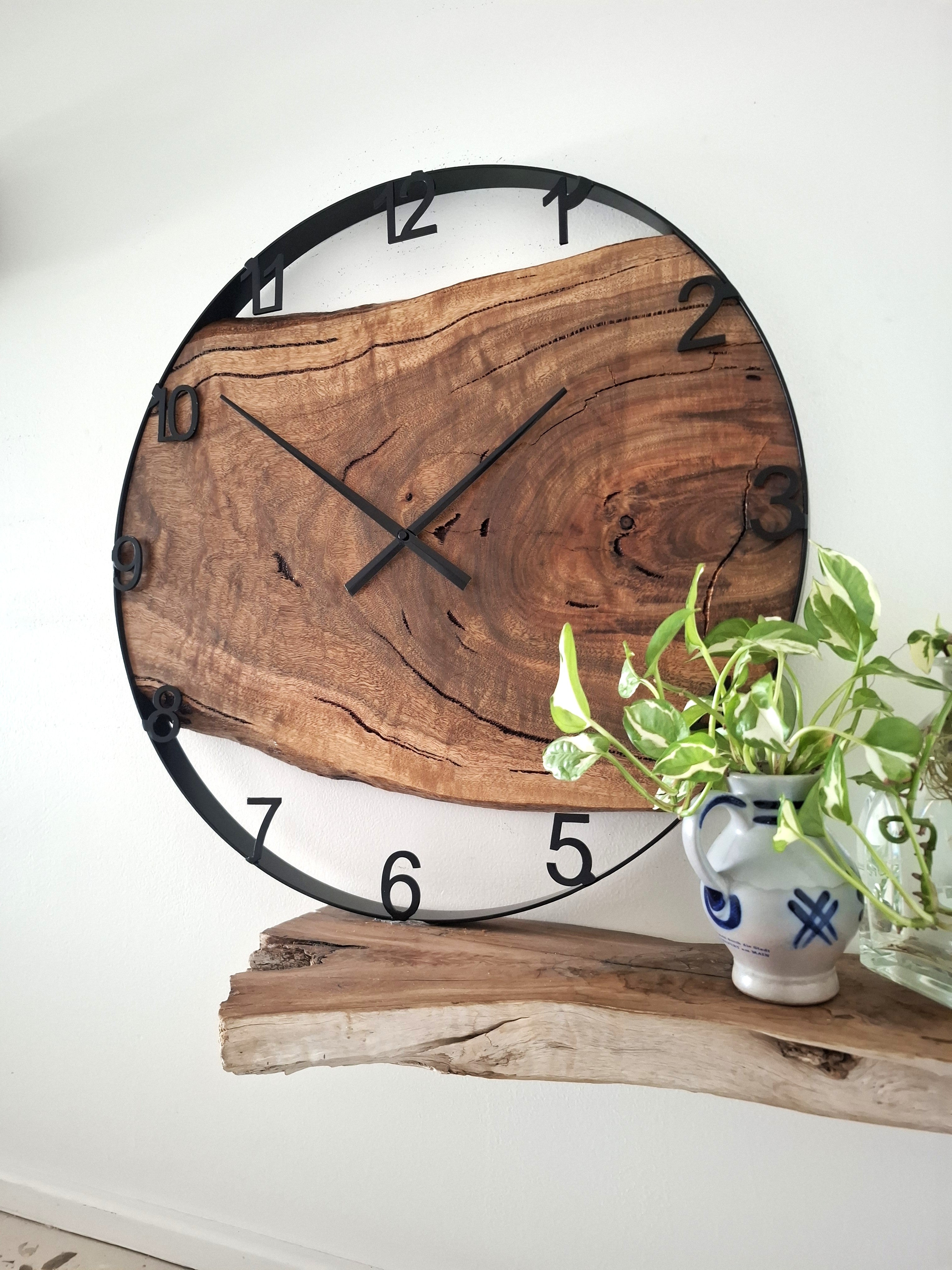 Large Wooden Wall Clock, Australian Made Gift for 5th Wedding Anniversary