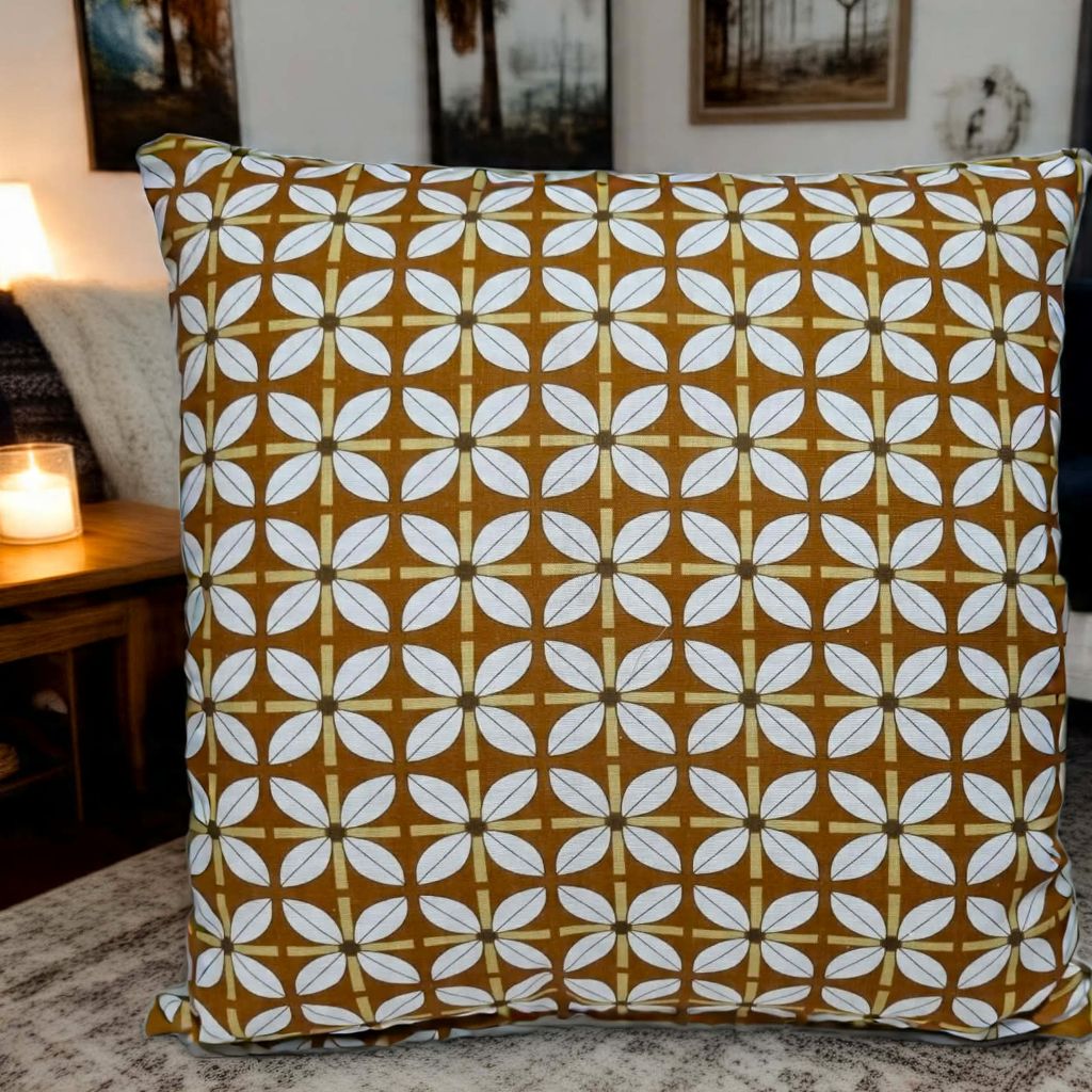 Retro style cushion cover. Mid century modern