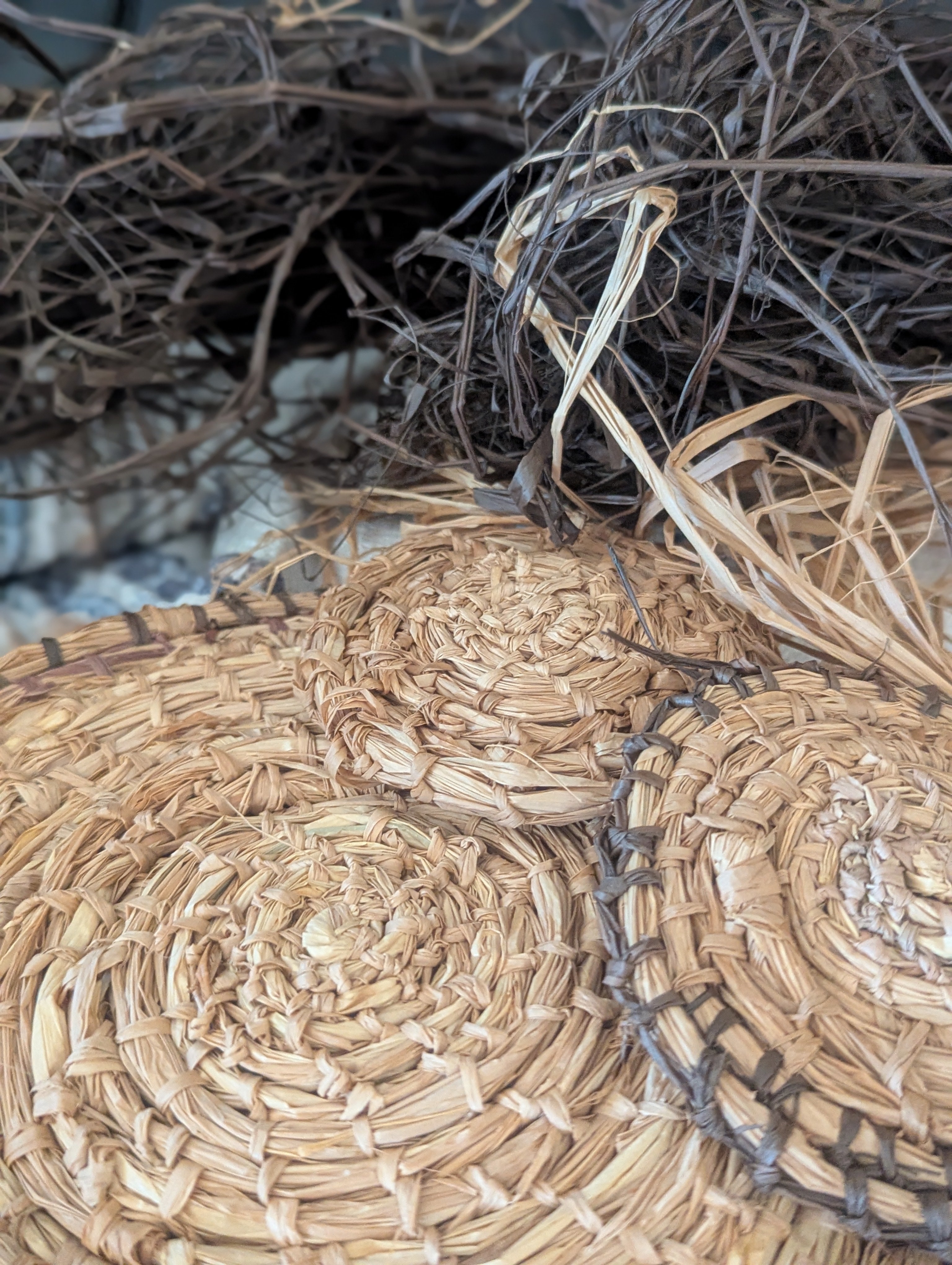Fibre Art Weaved Wall Piece  | 3 Circles Interwoven  Hand dyed Eucalyptus |Wall Hanging