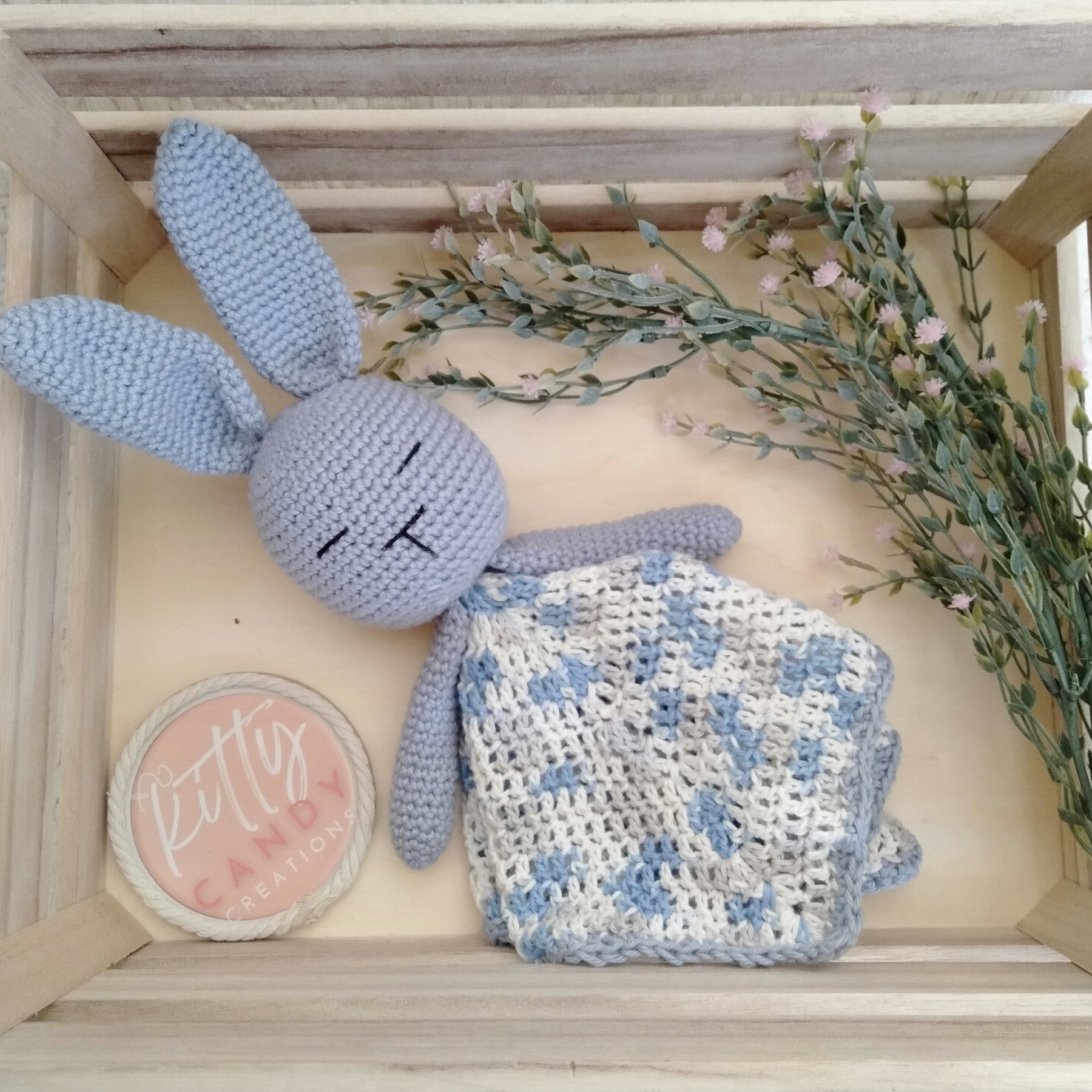 Handmade Crochet Lovey Blanket/Comforter - 100% Cotton (multiple colours)