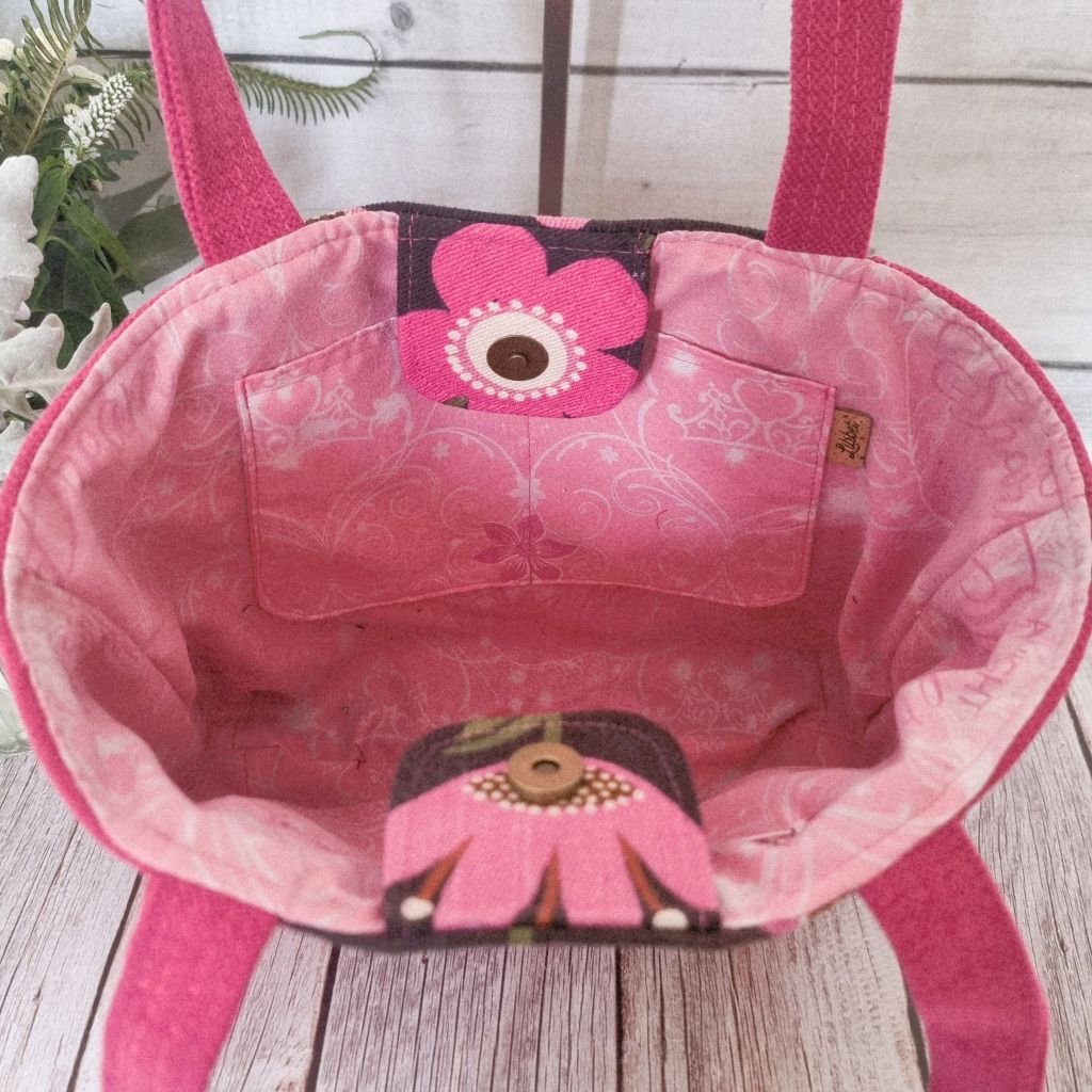 Upcycled Bright Funky Tote Bag