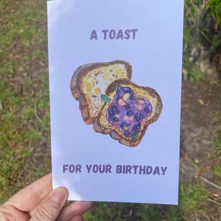 A Toast For Your Birthday Blank Greeting Card