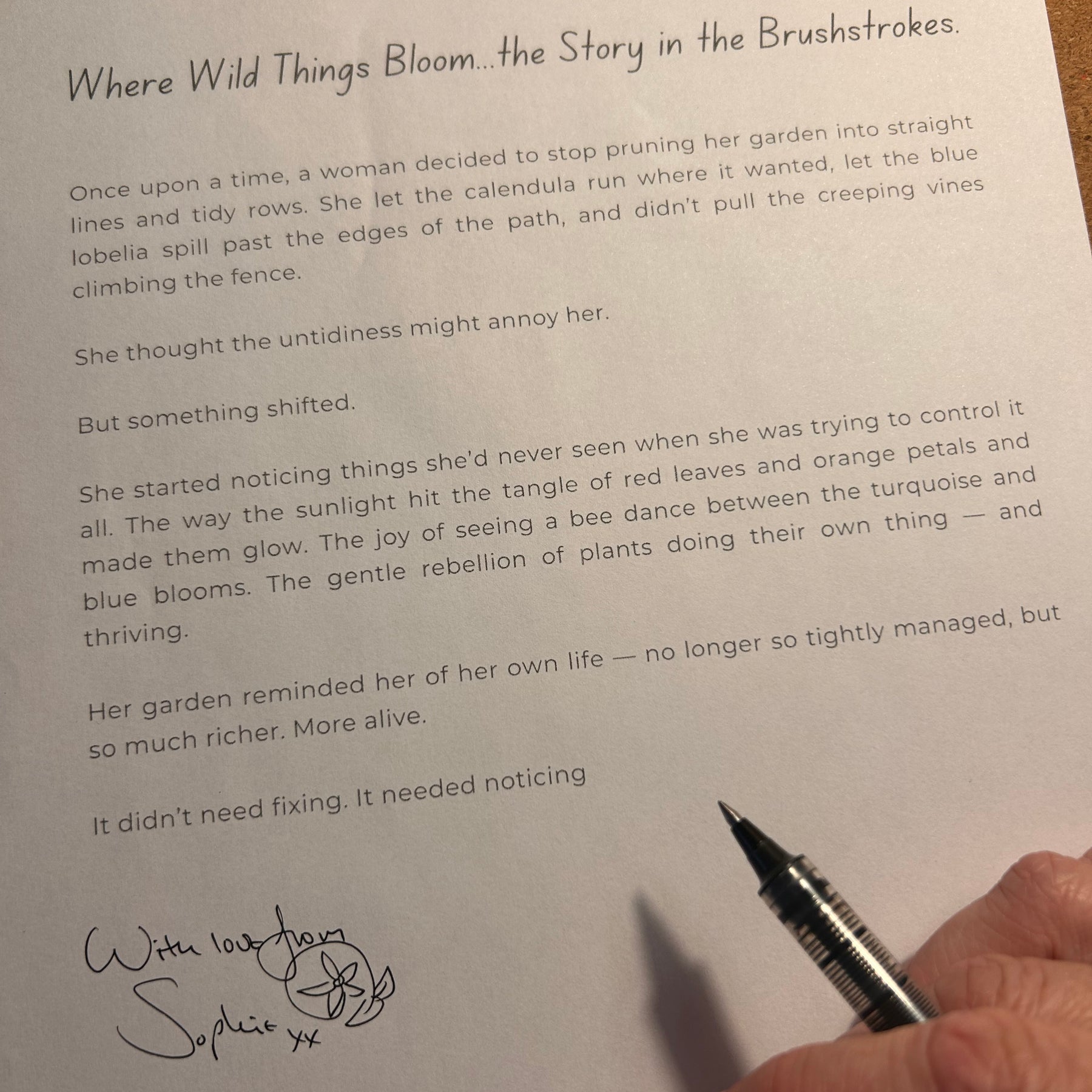 Original Hand Painted Art: Where Wild Things Bloom