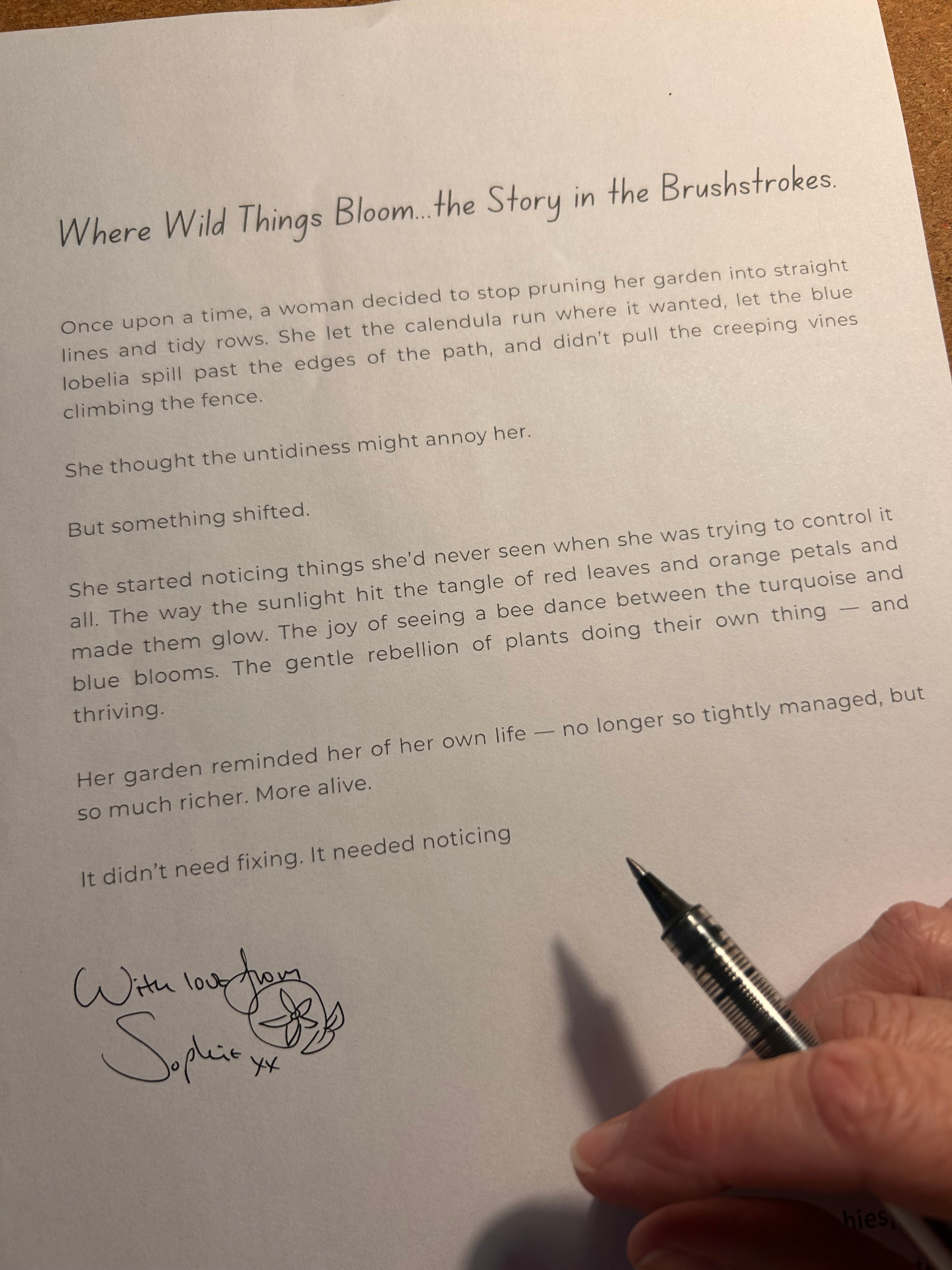 Original Hand Painted Art: Where Wild Things Bloom